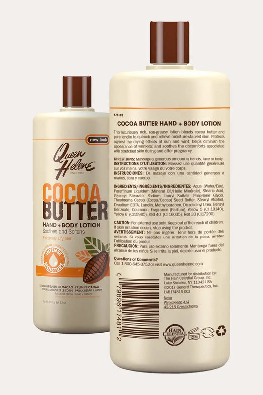 QUEEN HELENE COCOA BUTTER HAND & BODY LOTION 32oz QUEEN HELENE
