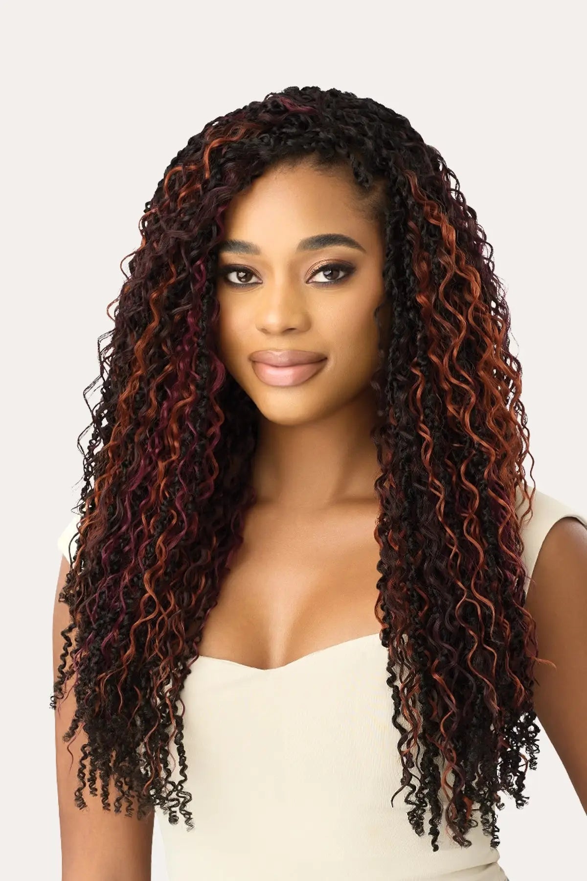 OUTRE X-PRESSION TWISTED UP CROCHET LOOP BRAID - HYPER 3X BORABORA FLOW TWIST 18"