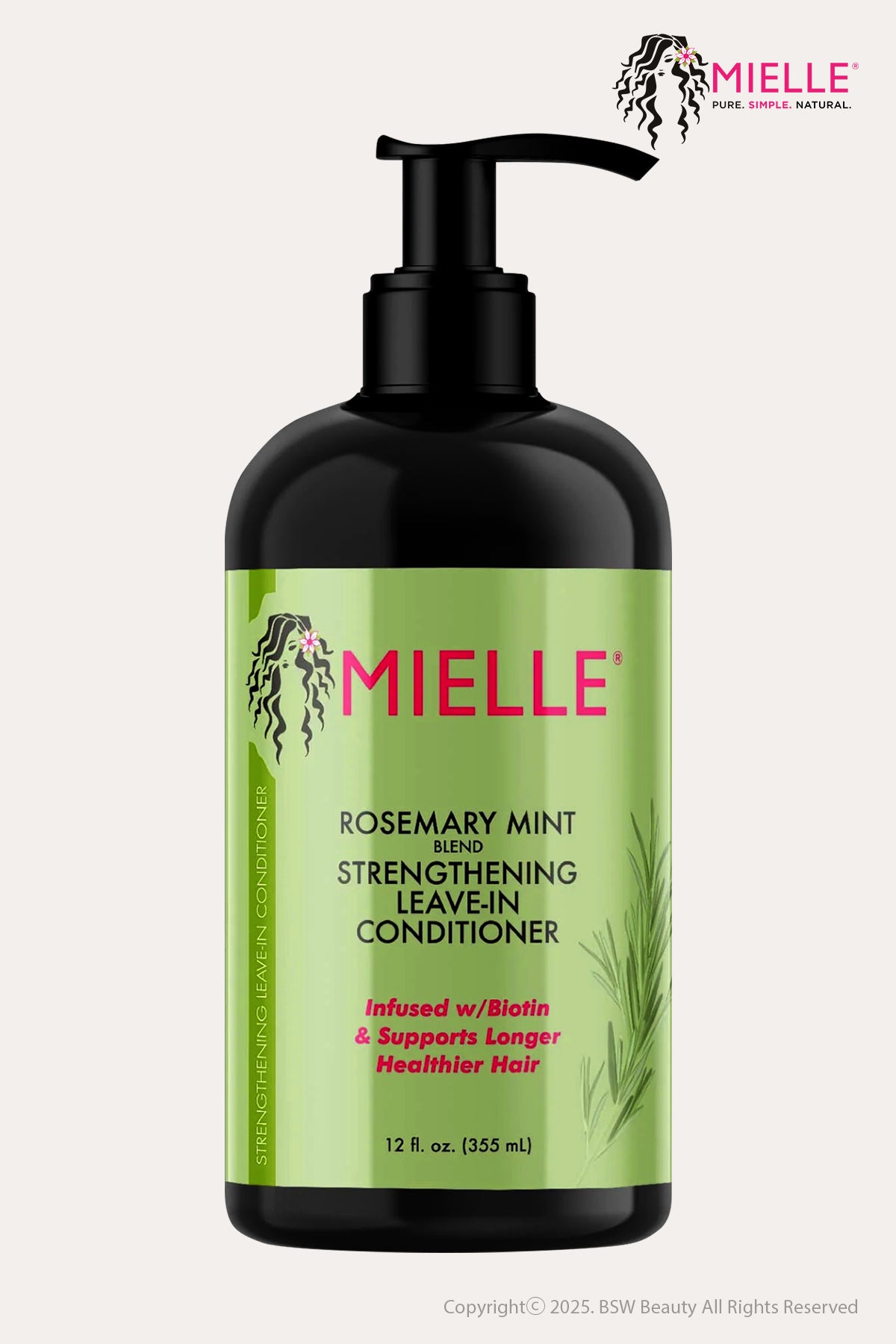 MIELLE ROSEMARY MINT STRENGTHENING LEAVE-IN CONDITIONER 12oz - BSW BEAUTY CANADA