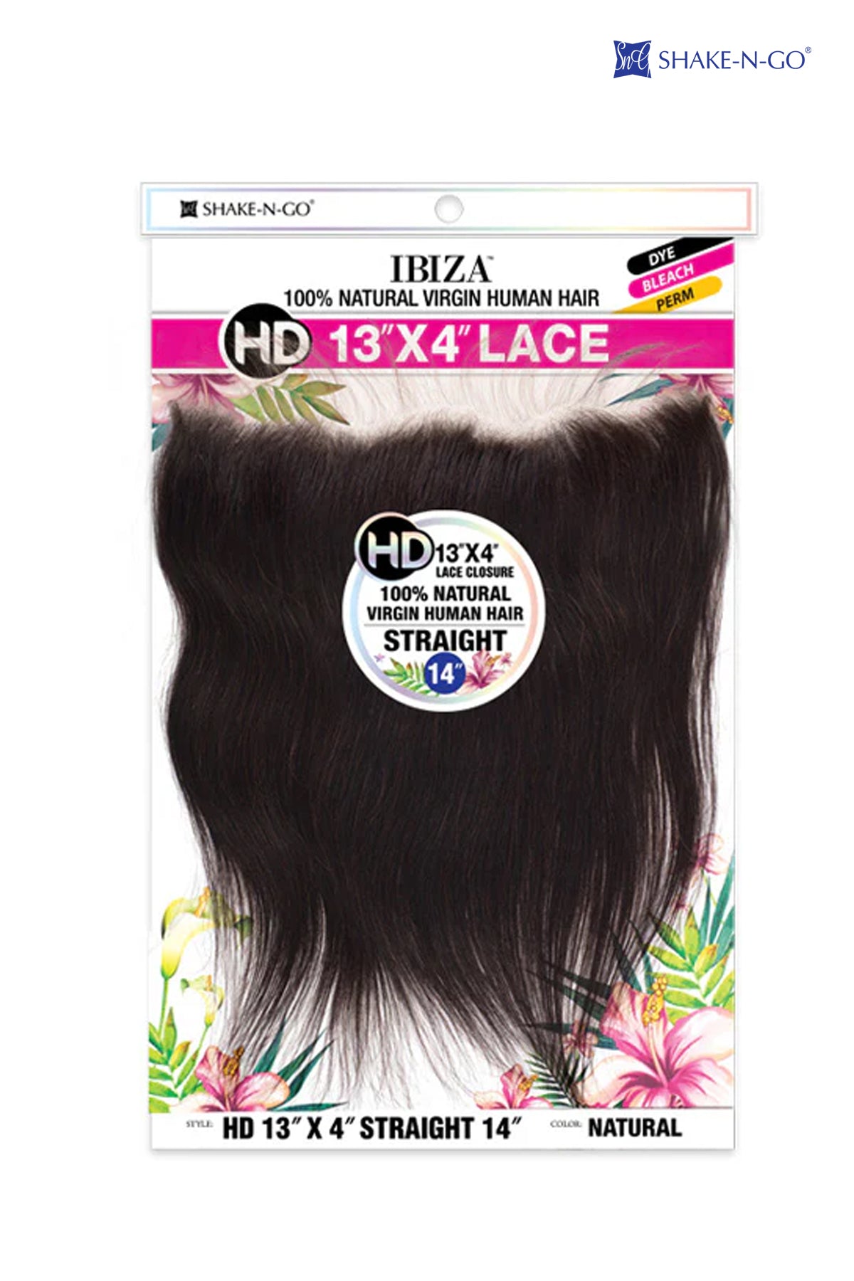 SHAKE N GO IBIZA 13 x 4" HD STRAIGHT FRONTAL CLOSURE
