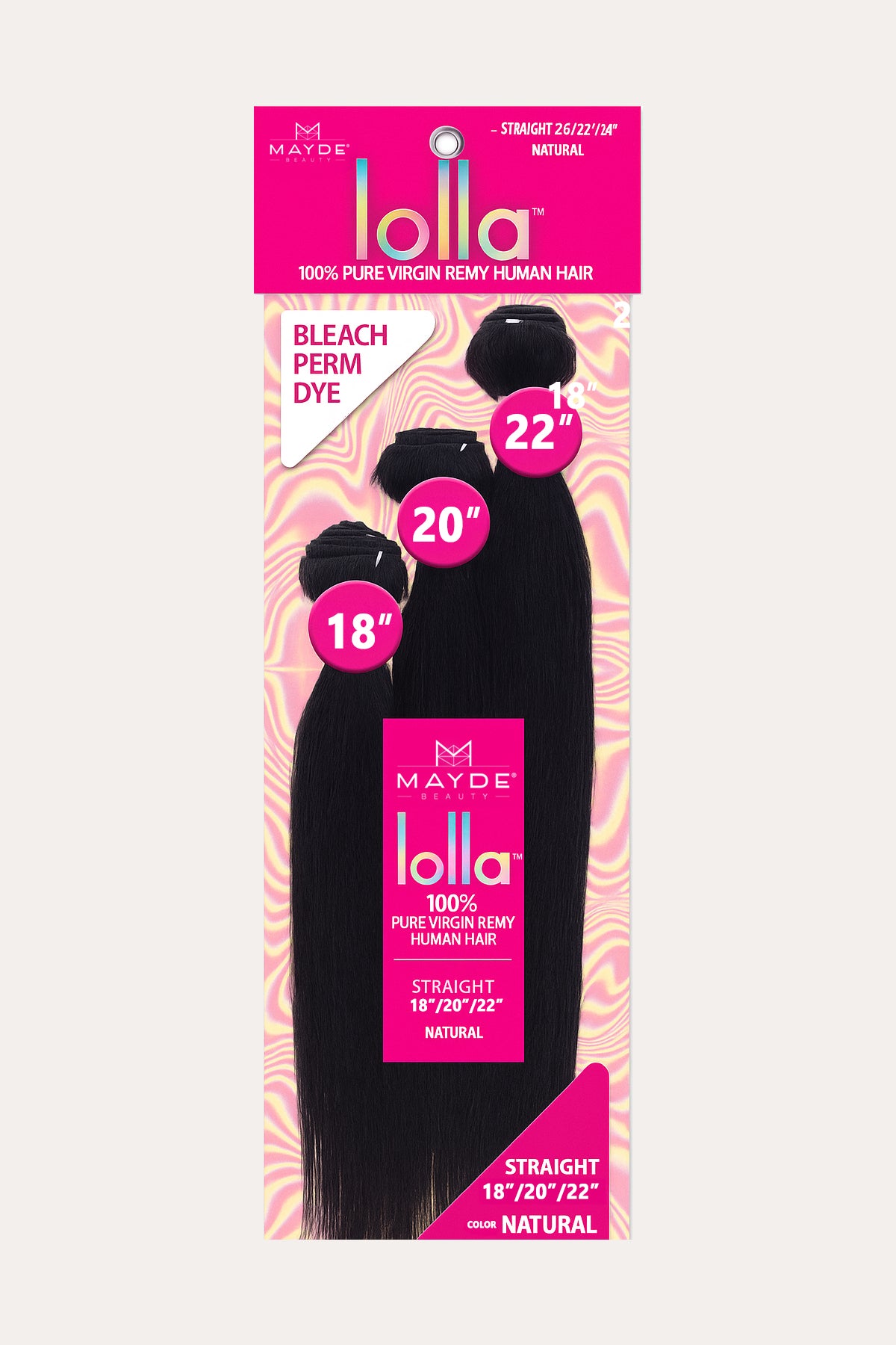 MAYDE  100% VIRGIN REMY HUMAN HAIR  LOLLA - STRAIGHT - BSW BEAUTY CANADA