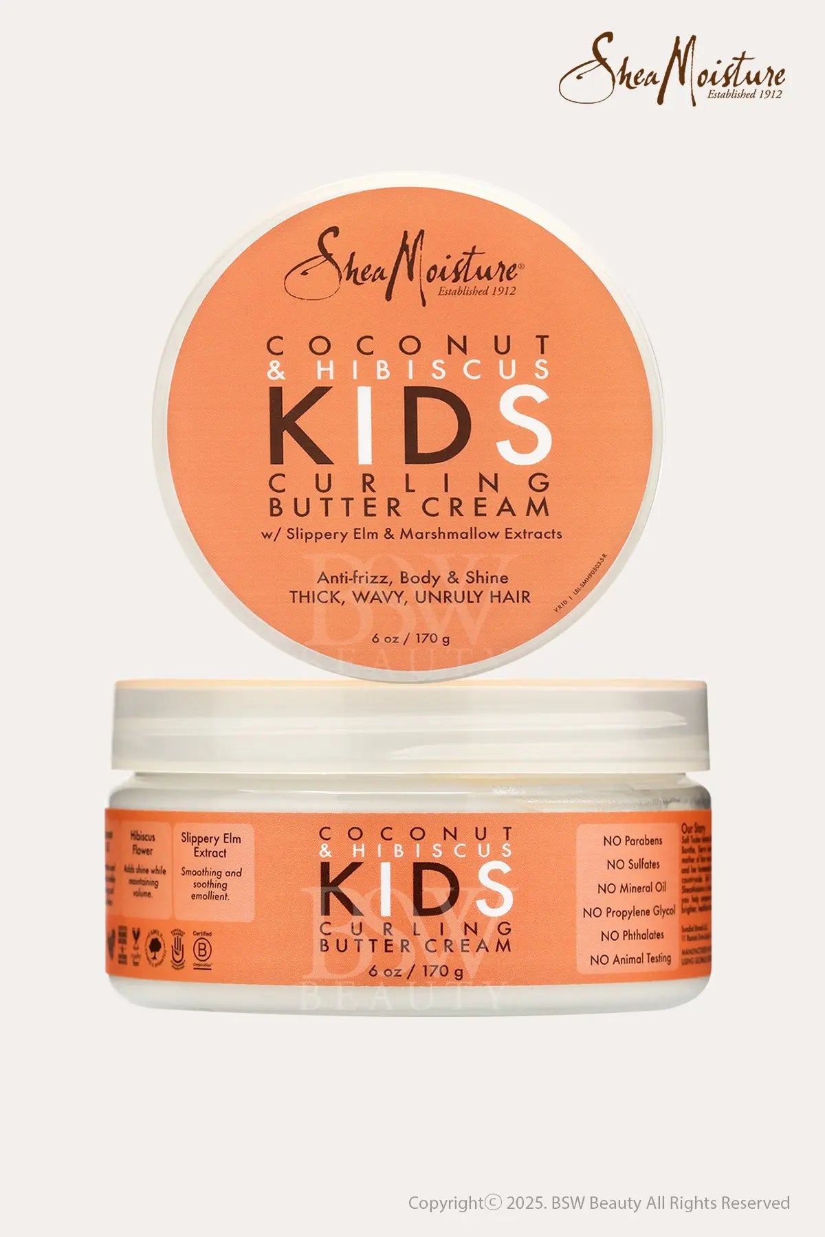 SHEA MOISTURE COCONUT & HIBISCUS KIDS CURLING BUTTER CREAM 6oz - BSW BEAUTY CANADA