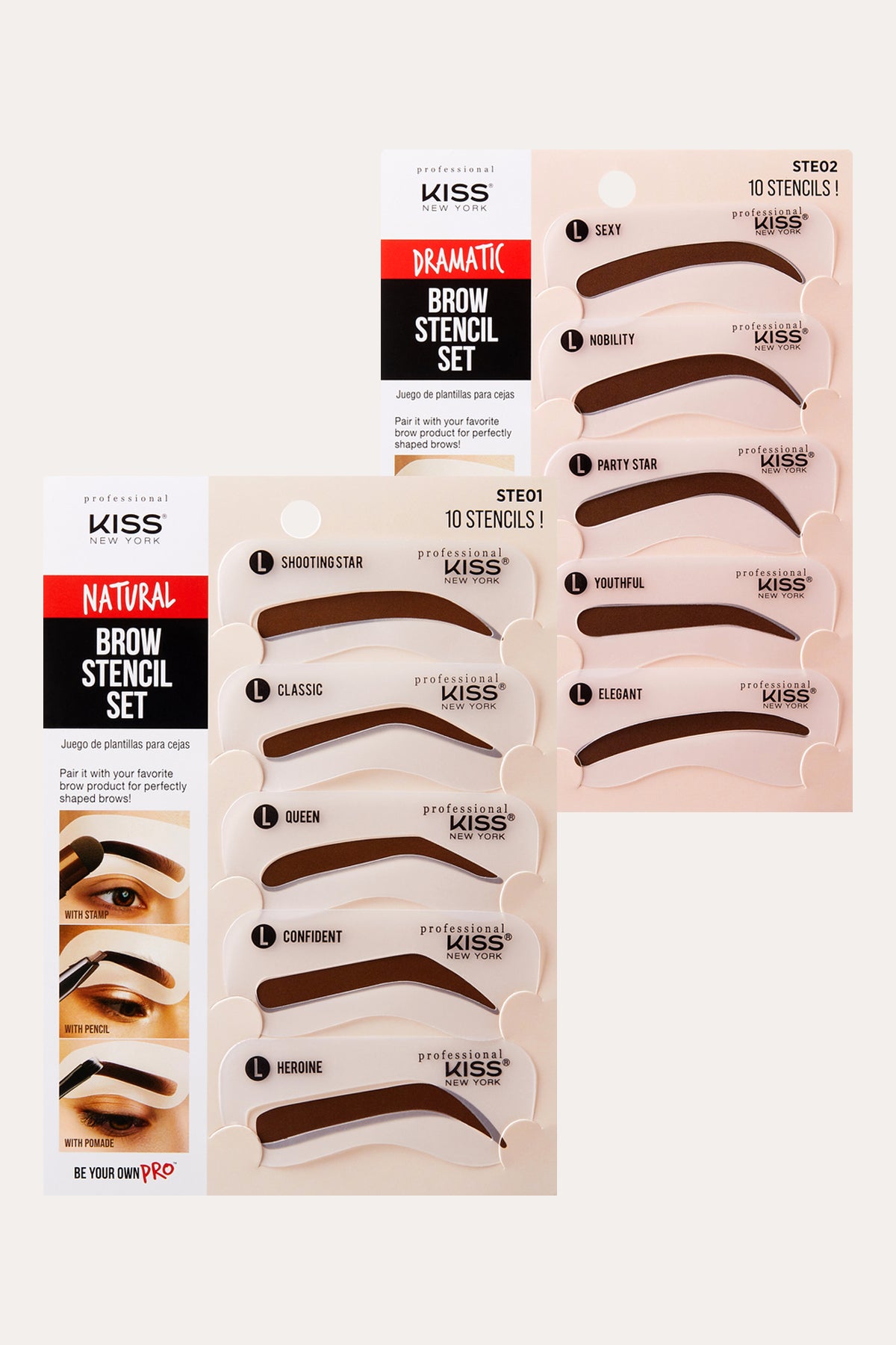 KISS NEW YORK PRO BROW STENCIL SET - BSW BEAUTY CANADA
