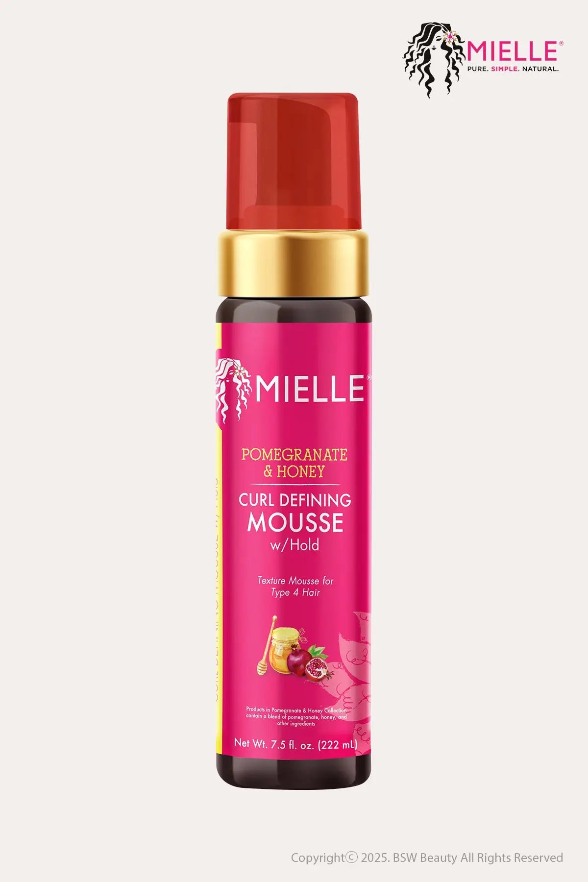 MIELLE POMEGRANATE & HONEY CURL DEFINING MOUSSE WITH HOLD 7.5oz - BSW BEAUTY CANADA