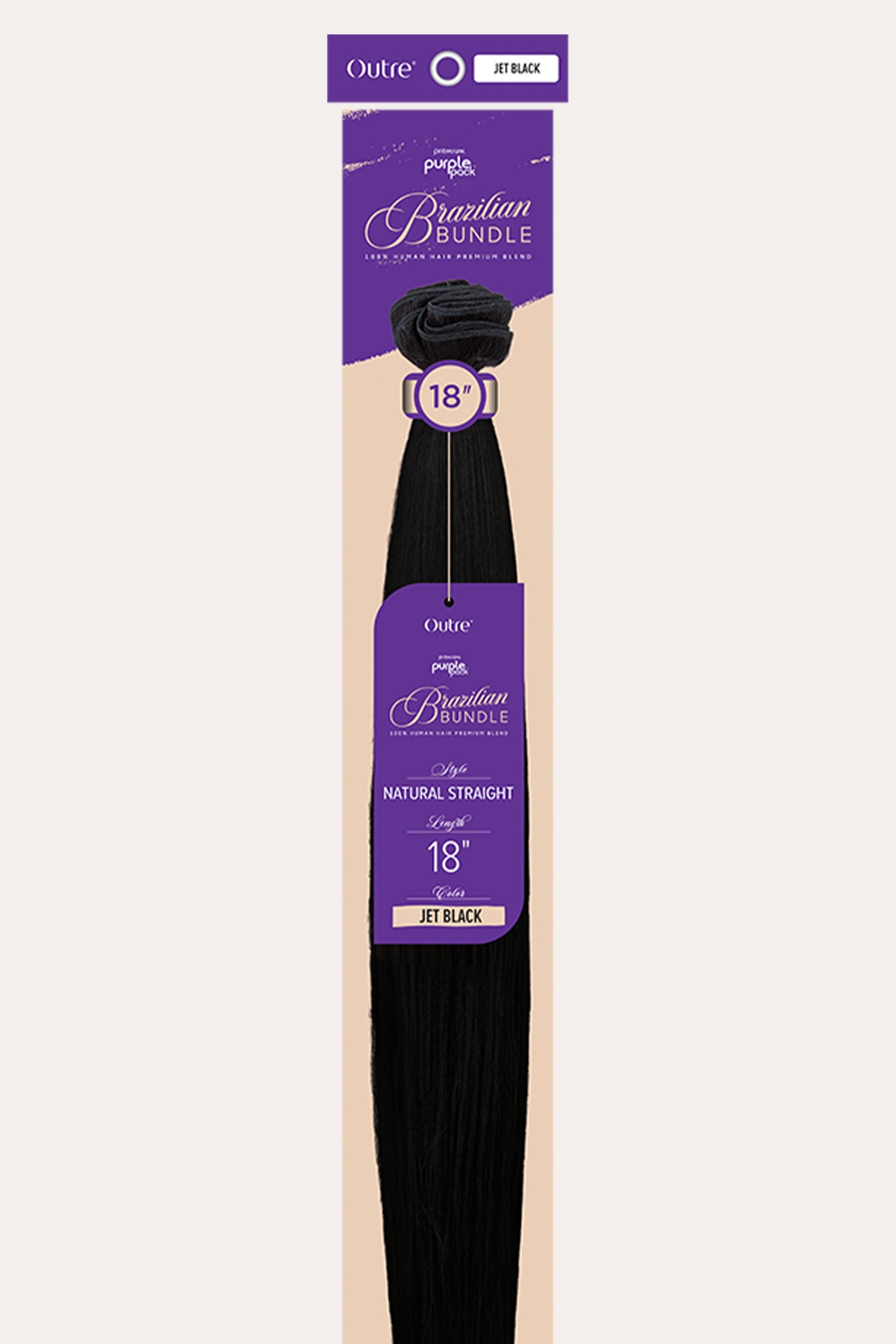 OUTRE  PURPLE PACK BRAZILIAN BUNDLE  - NATURAL STRAIGHT 18" - BSW BEAUTY CANADA
