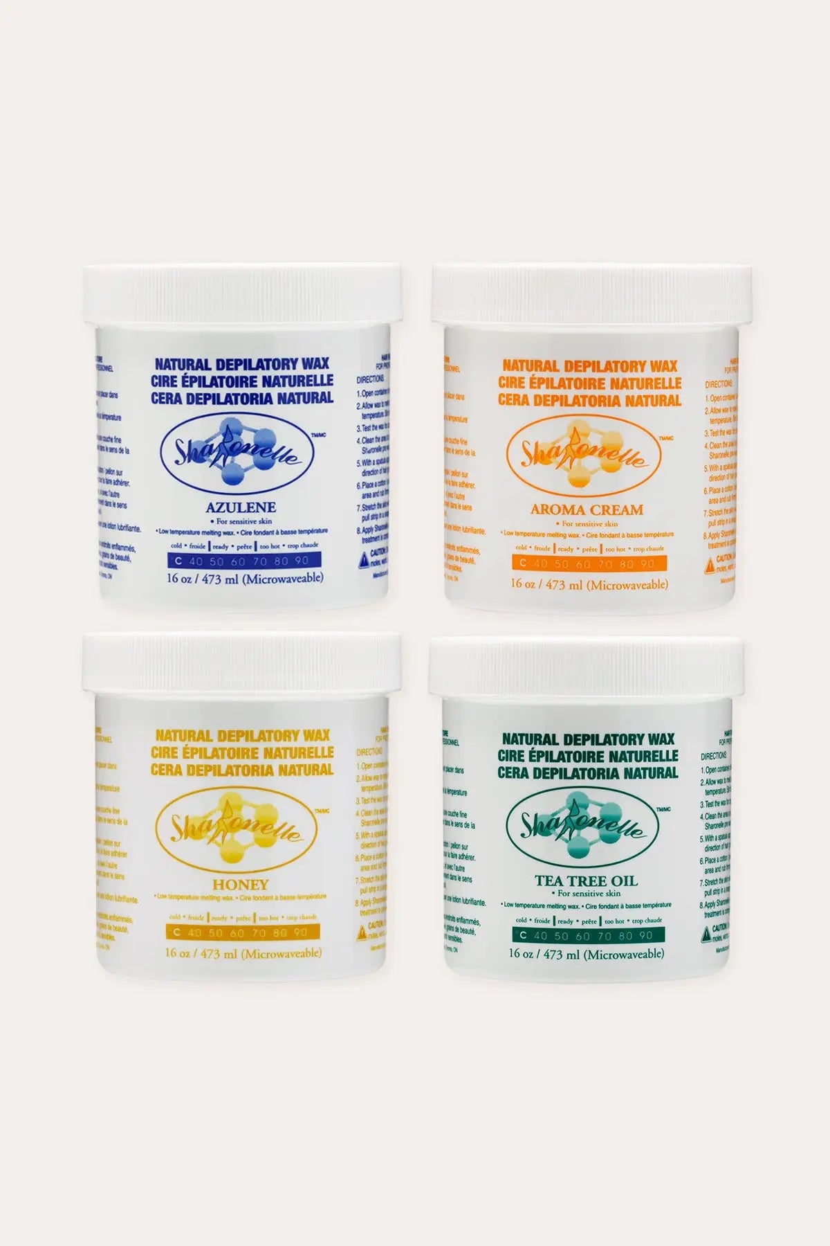 SHARONELLE MICROWAVE NATURAL DEPILATORY WAX 16oz SHARONELLE