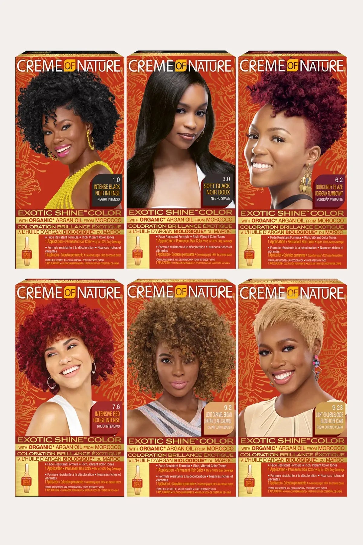 CREME OF NATURE  EXOTIC SHINE COLOR WITH ARGAN OIL FROM MOROCCO KIT