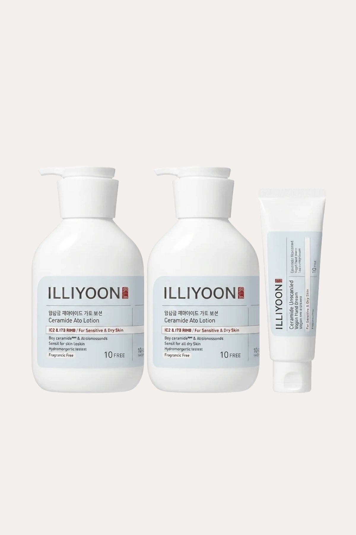 ILLIYOON CERAMIDE ATO LOTION 2PCS SET (+ HAND CREAM)