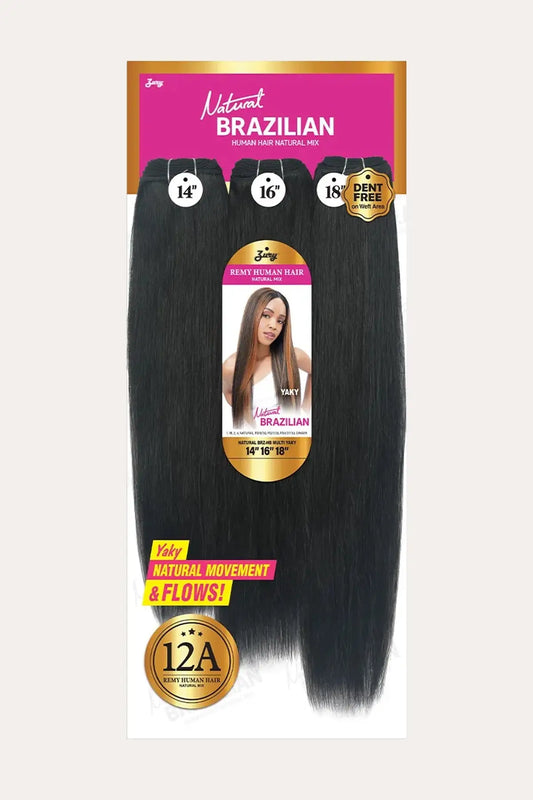 ZURY NATURAL BRAZILIAN HUMAN HAIR MIX WEAVE - YAKY 141618 (MULTI) ZURY