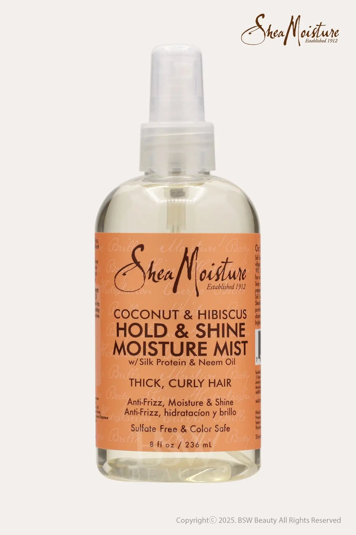 SHEA MOISTURE COCONUT & HIBISCUS HOLD & SHINE MOISTURE MIST 8oz - BSW BEAUTY CANADA