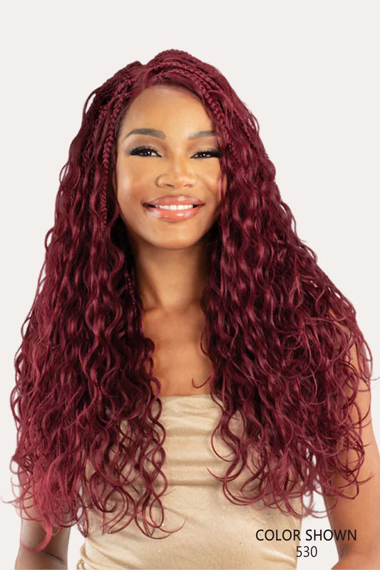 SHAKE N GO BRAIDED WHOLE HD LACE WIG - WATERFALL BOHO BOX 24" SHAKE N GO