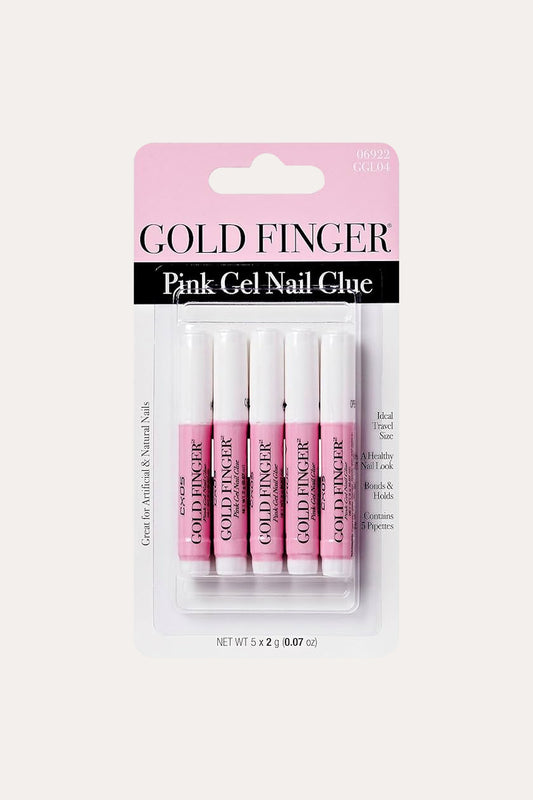 GOLD FINGER PINK GEL NAIL GLUE 5 PACK - BSW BEAUTY CANADA