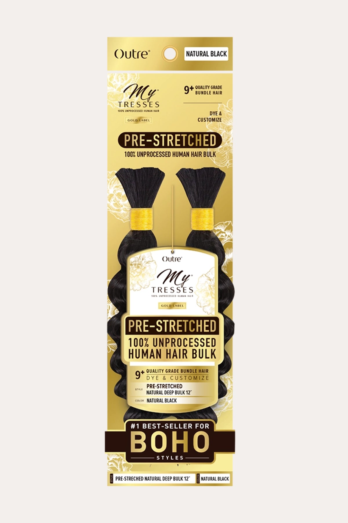 OUTRE MY TRESS GOLD LABEL PRE-STRETCHED NATURAL DEEP BULK 12" - BSW BEAUTY CANADA