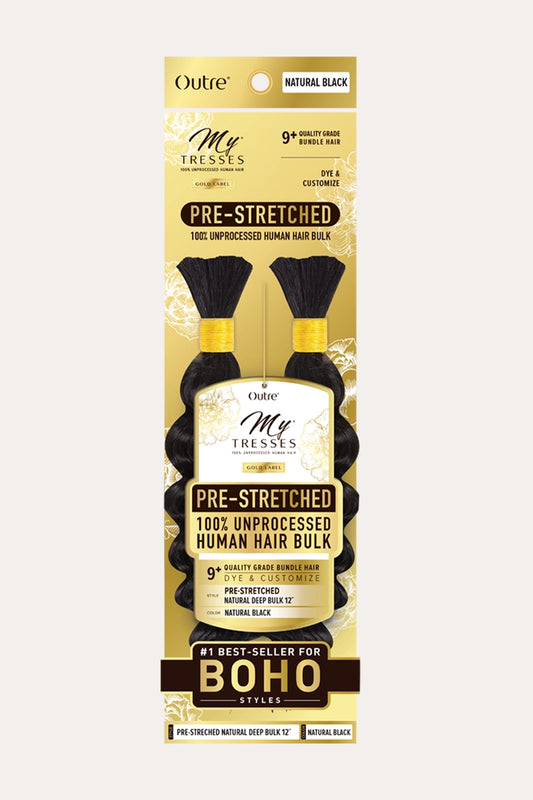 OUTRE MY TRESS GOLD LABEL PRE-STRETCHED NATURAL DEEP BULK 12" - BSW BEAUTY CANADA
