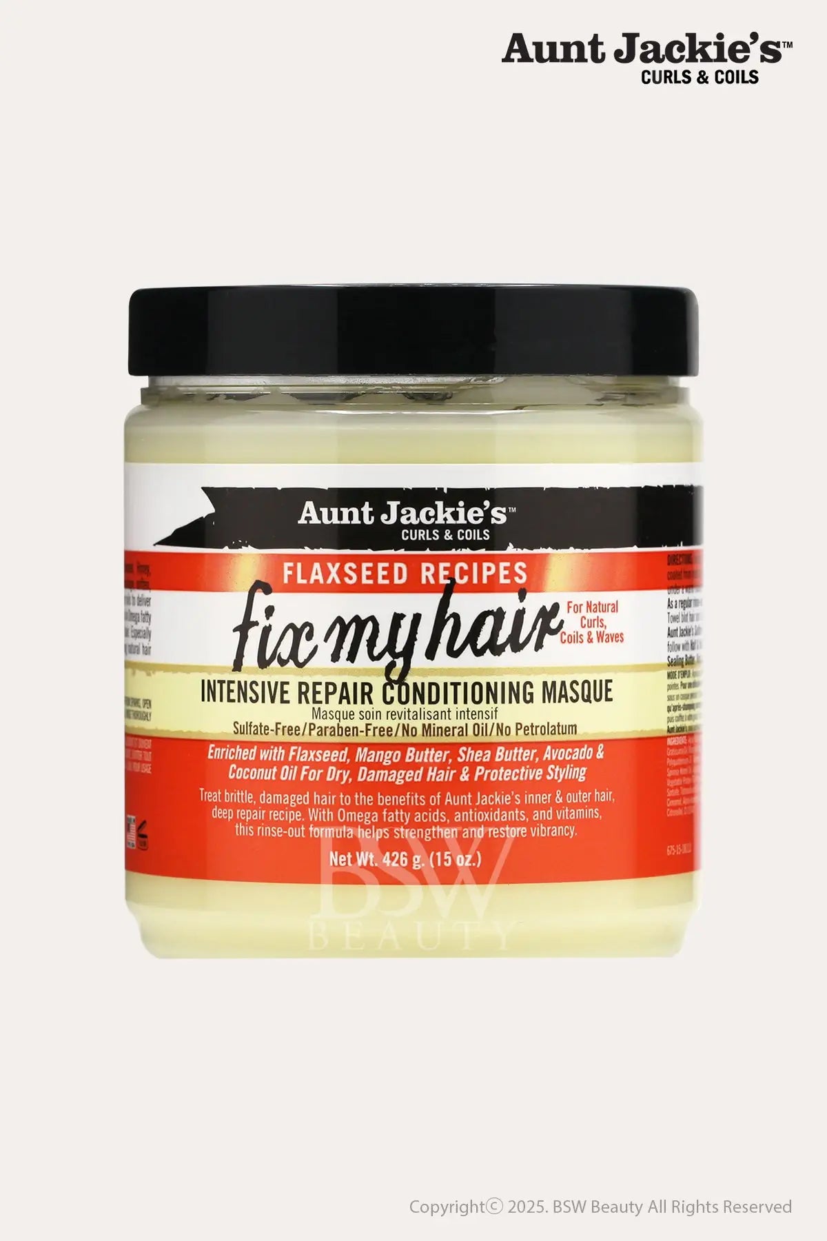 AUNT JACKIES FIX MY HAIR INTENSIVE REPAIR CONDITIONING MASQUE 15oz - BSW BEAUTY CANADA