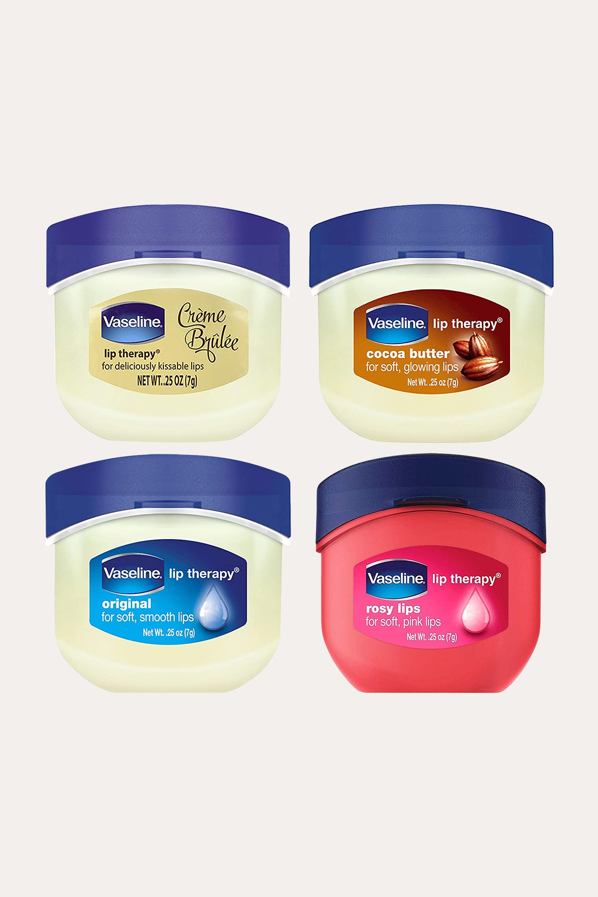 VASELINE LIP THERAPY MINI 0.25oz (4 TYPES)
