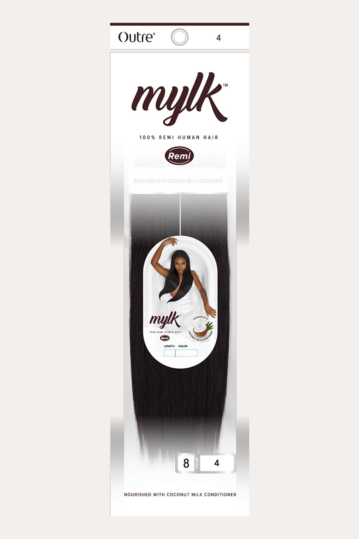 OUTRE 100% REMI HUMAN HAIR WEAVE MYLK YAKI 8"