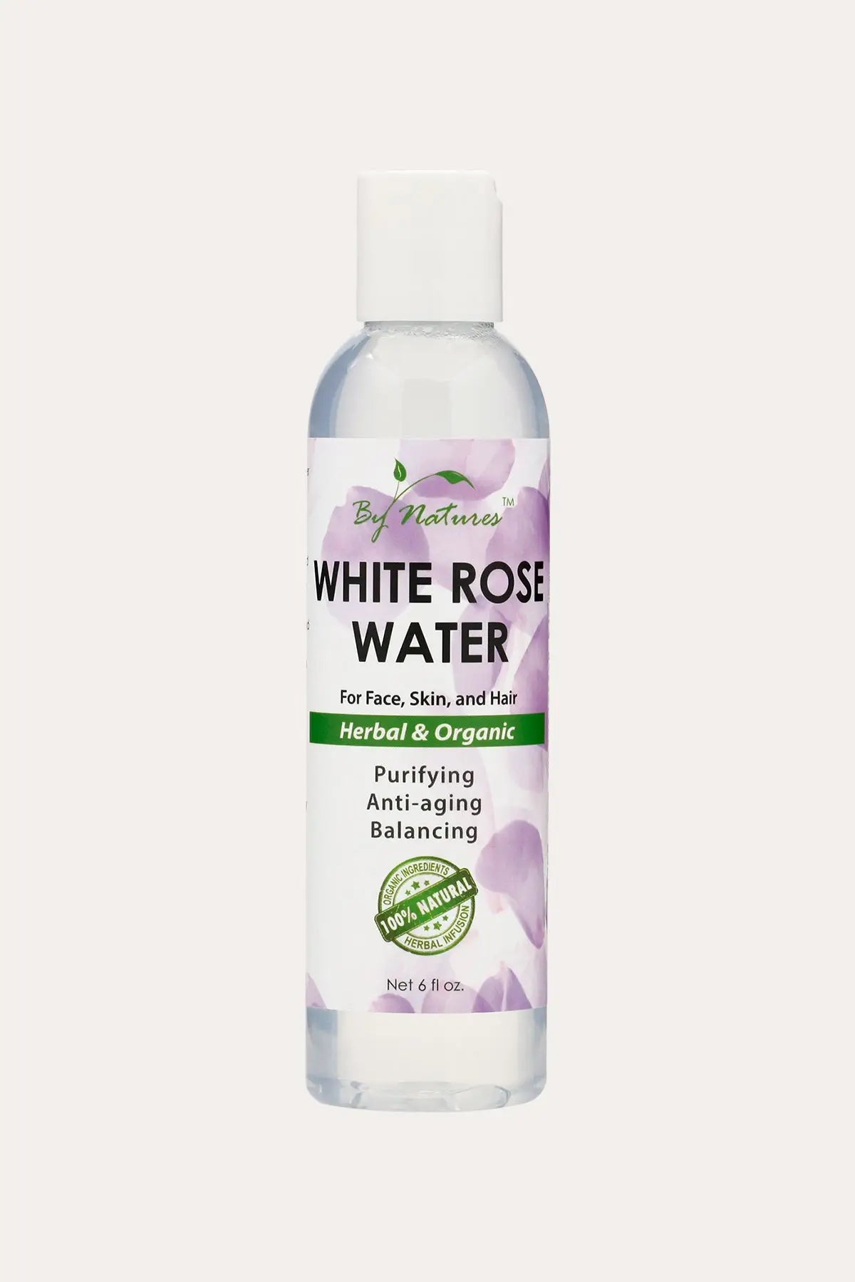 BY NATURES WHITE ROSE WATER FOR FACE SKIN AND HAIR 6oz