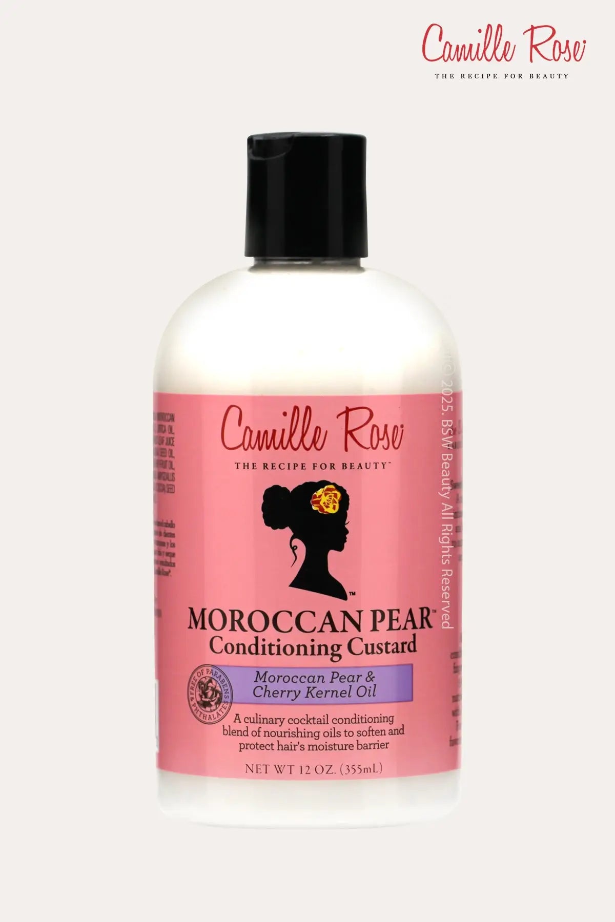CAMILLE ROSE NATURALS MOROCCAN PEAR CONDITIONING CUSTARD MOROCCAN PEAR & CHERRY KERNEL OIL 12oz - BSW BEAUTY CANADA