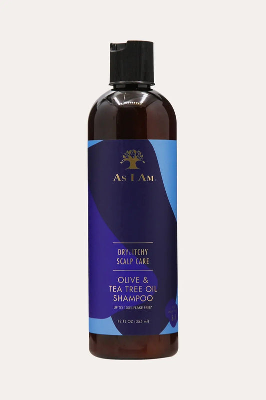 AS I AM DRY & ITCHY SCALP CARE OLIVE & TEA TREE OIL SHAMPOO 12oz - BSW BEAUTY CANADA