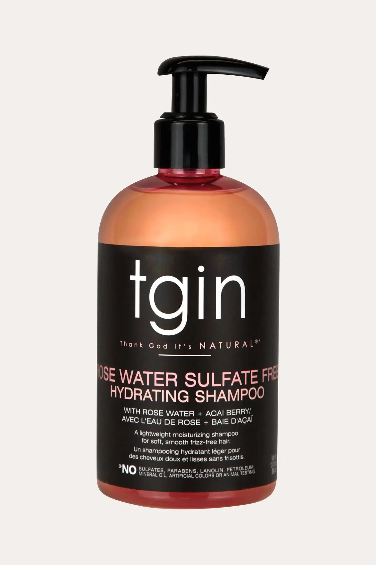 TGIN ROSE WATER SULFATE FREE HYDRATING SHAMPOO 13oz - BSW BEAUTY CANADA