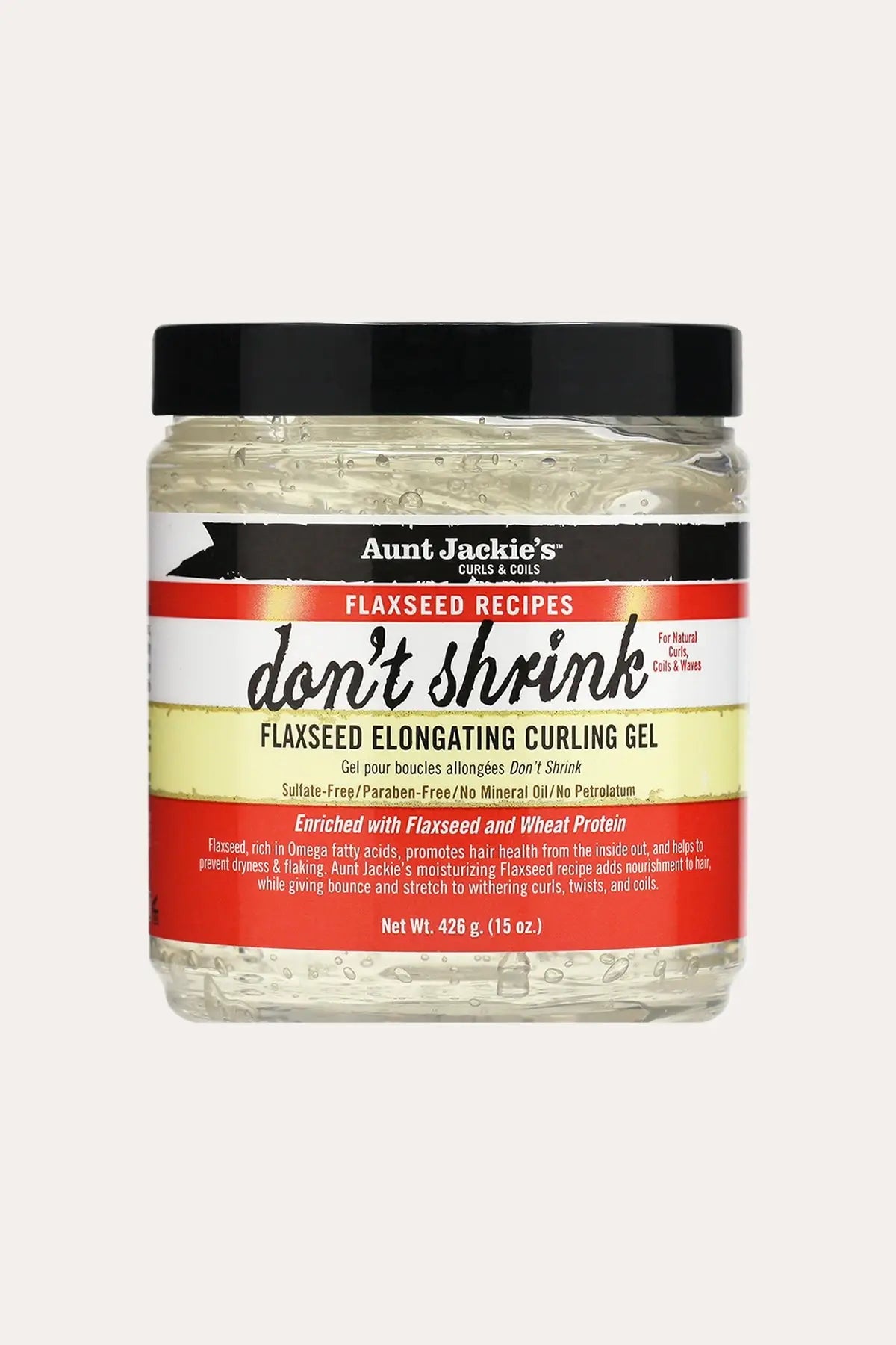 AUNT JACKIES DON'T SHRINK FLAXSEED ELONGATING CURLING GEL AUNT JACKIE'S