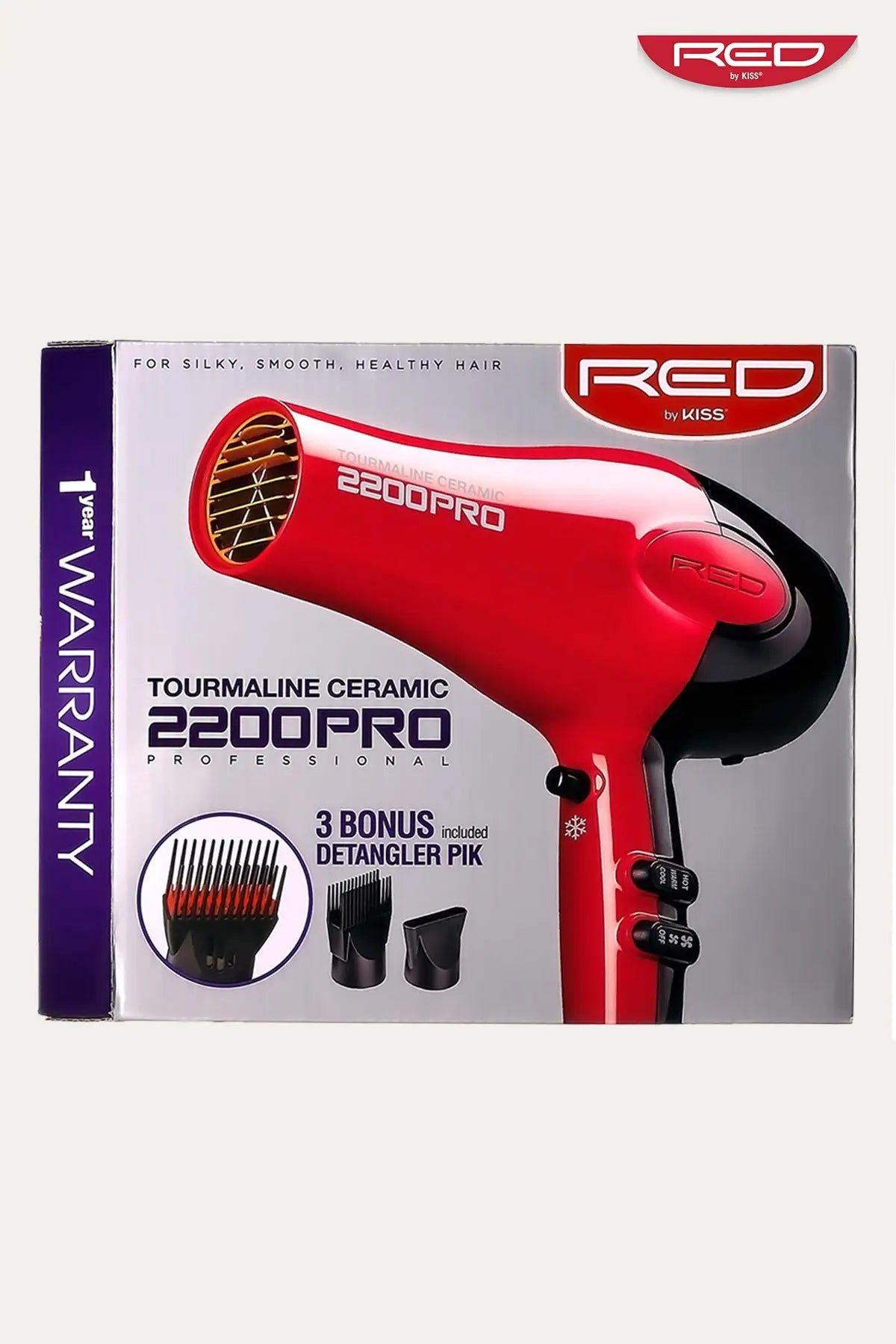 RED BY KISS 2200 PRO TOURMALINE CERAMIC #BD07N