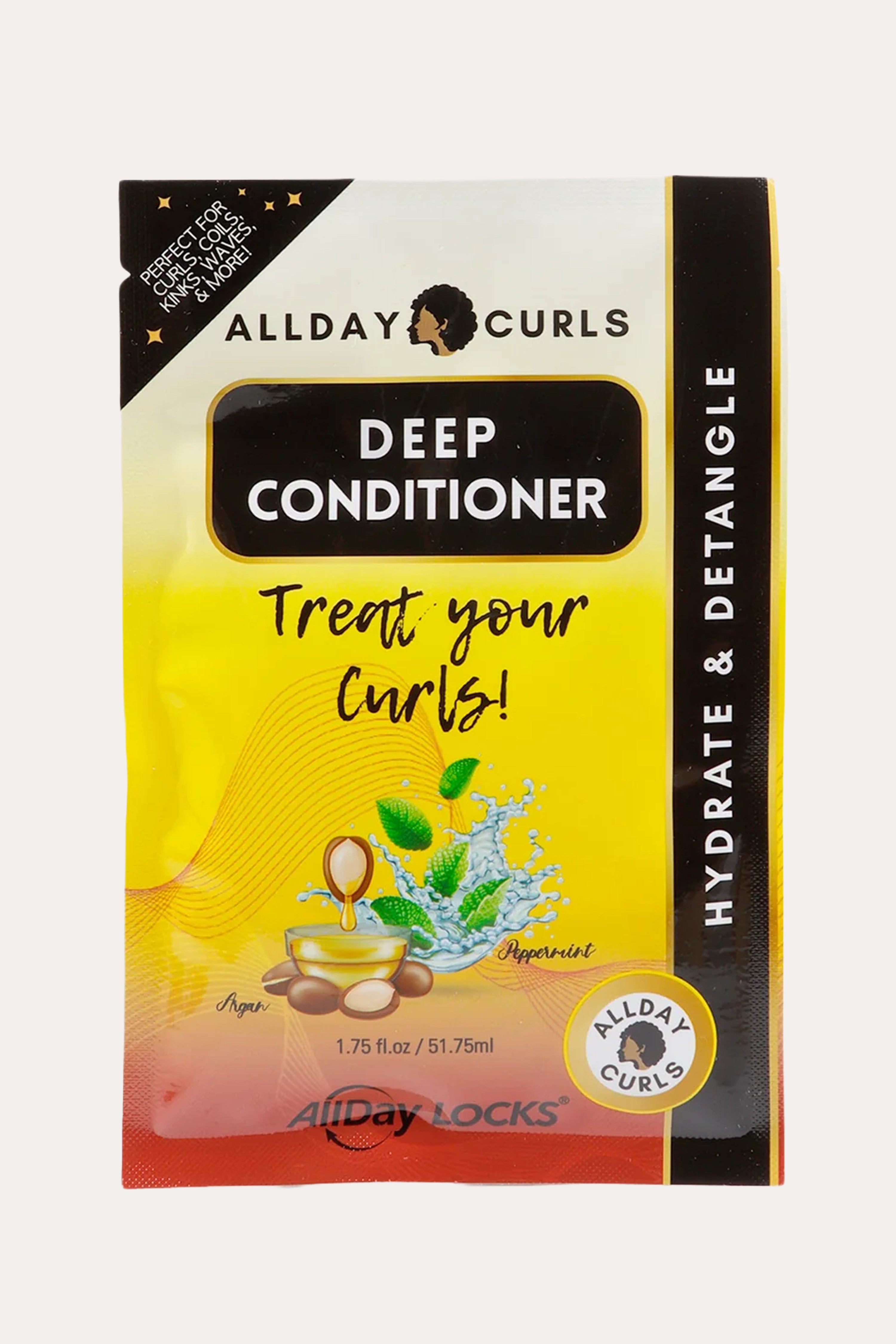 ALLDAY CURLS DEEP CONDITIONER ARGAN & PEPPERMINT 1.75oz