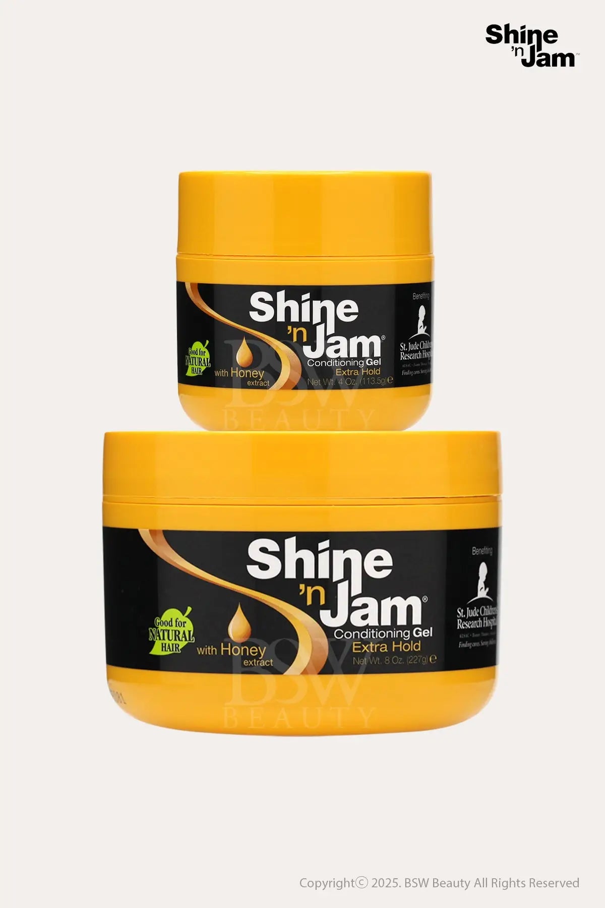 AMPRO PRO STYLE SHINE'N JAM CONDITIONING GEL EXTRA HOLD - 3 SIZE - BSW BEAUTY CANADA