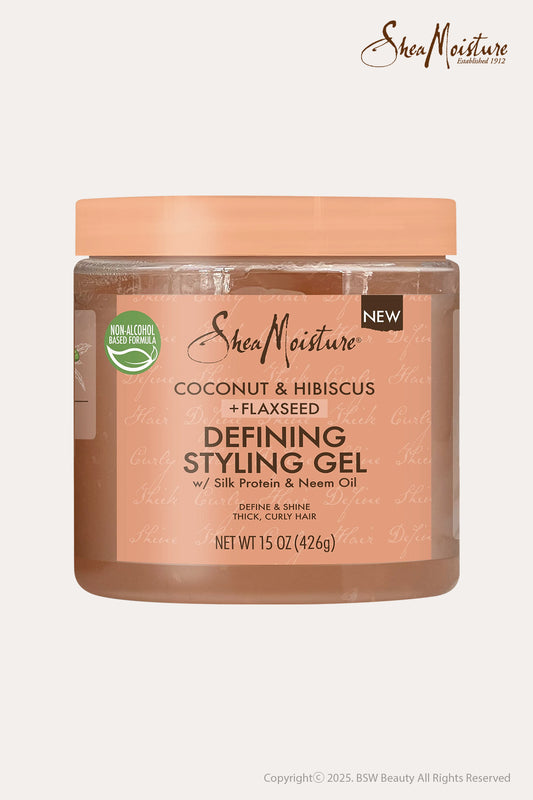 SHEA MOISTURE COCONUT & HIBISCUS + FLAXSEED DEFINING STYLING GEL 15oz - BSW BEAUTY CANADA