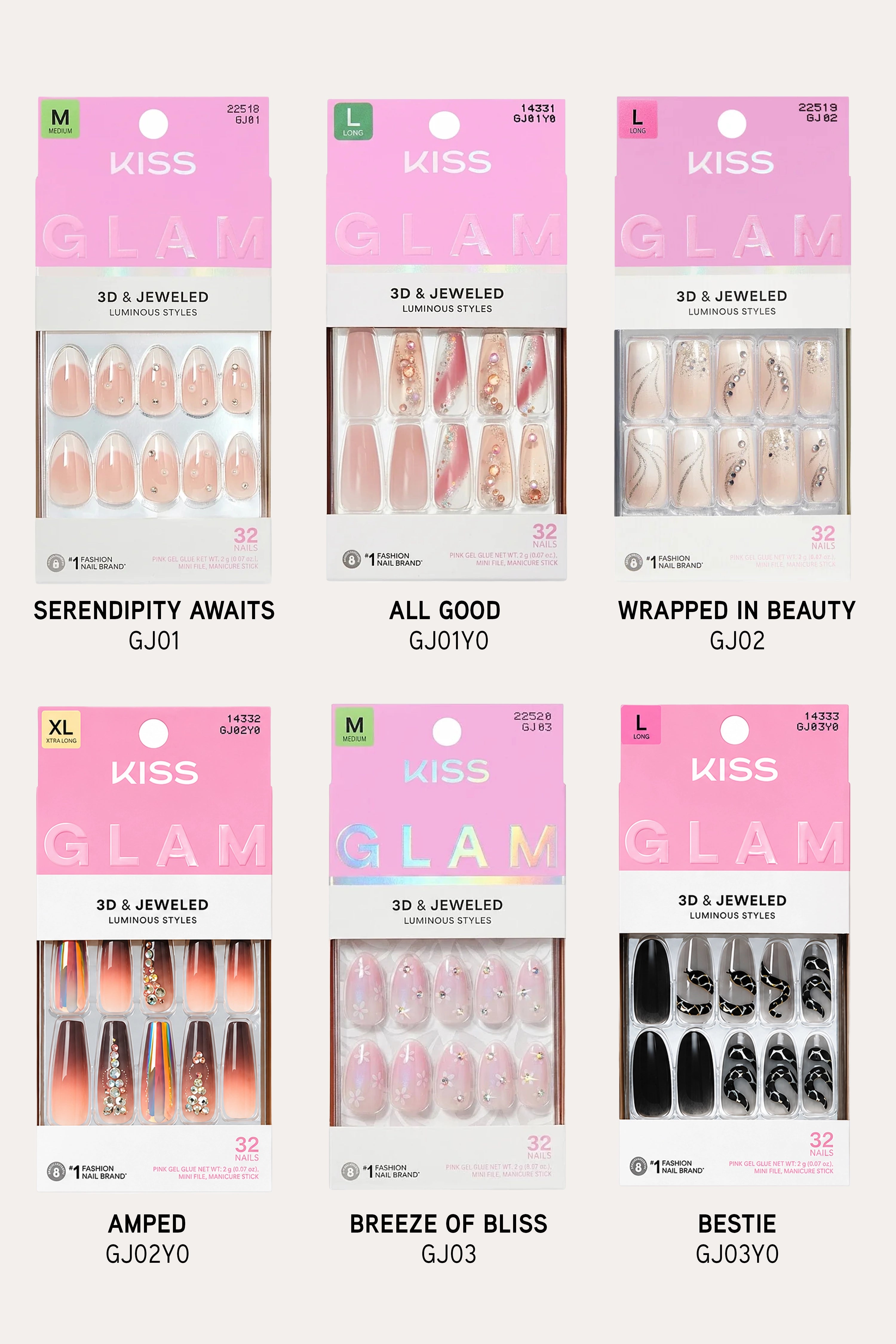 KISS GLAM JEWELED NAILS