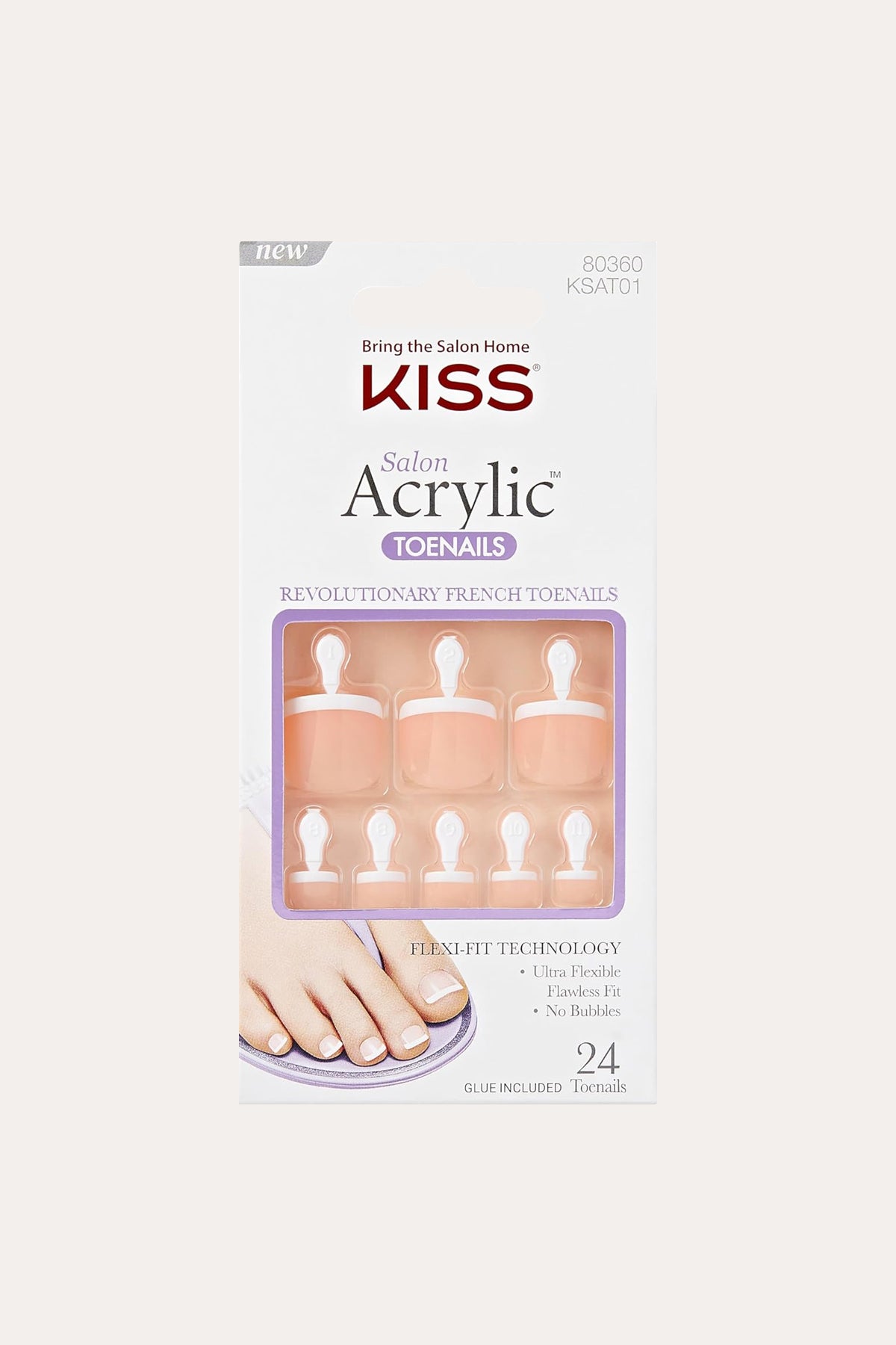 KISS SALON ACRYLIC FRENCH TOE NAIL - BSW BEAUTY CANADA