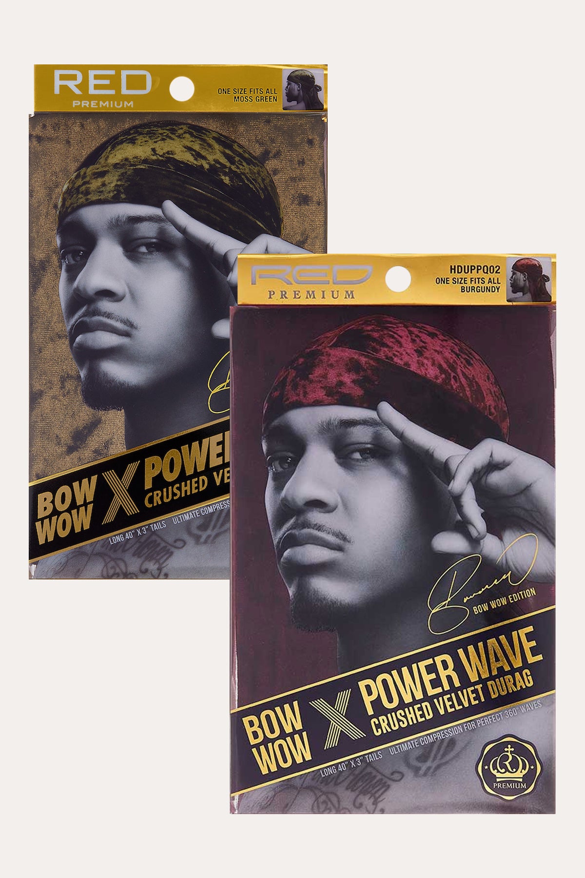 RED BY KISS BOW WOW POWER WAVE CRUSHED VELVET DURAG - BSW BEAUTY CANADA