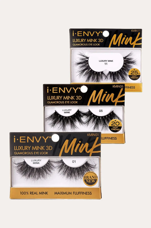 I ENVY LUXURY MINK STRIP LASHES RED BEAUTY