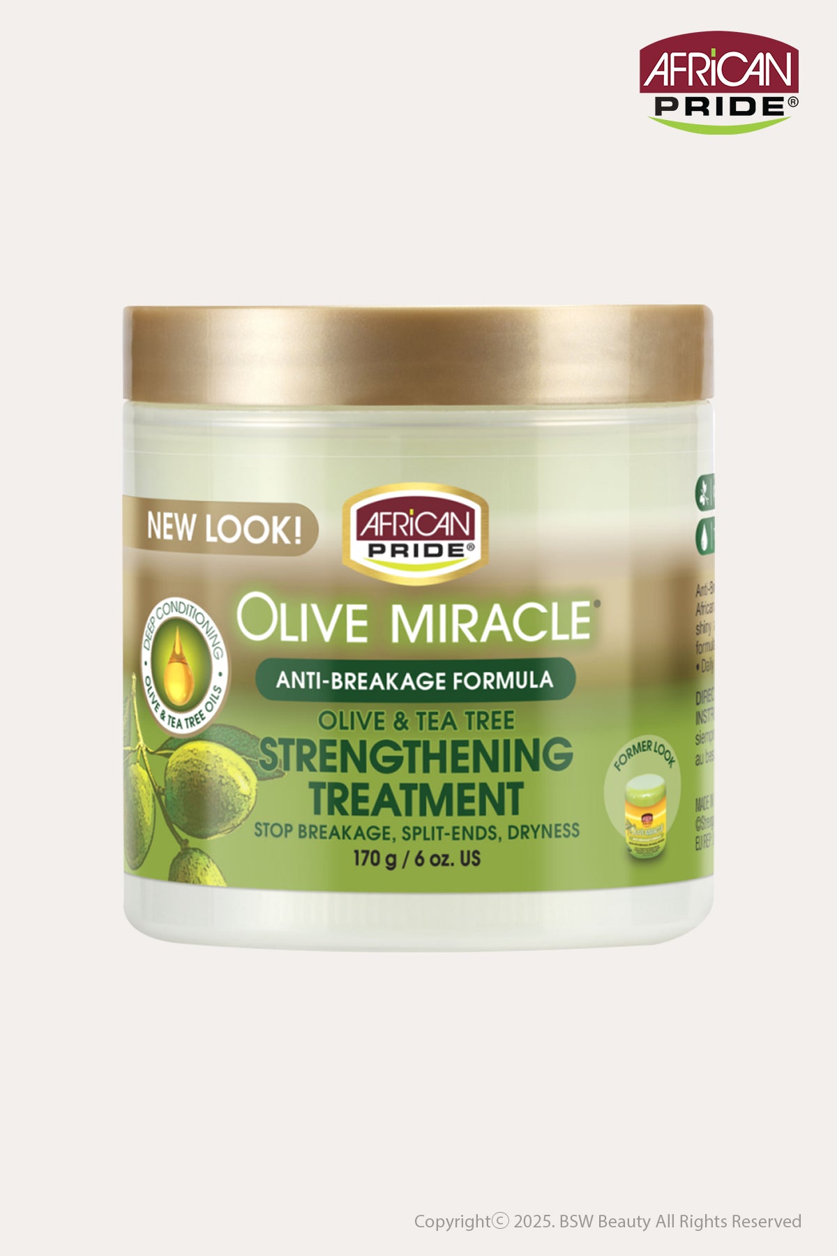 AFRICAN PRIDE OLIVE MIRACLE STRENGTHEN TREATMENT 6oz - BSW BEAUTY CANADA
