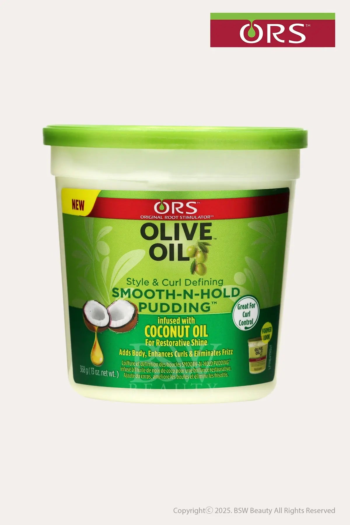 ORS OLIVE OIL STYLE & CURL DEFINING SMOOTH-N-HOLD PUDDING 13oz - BSW BEAUTY CANADA