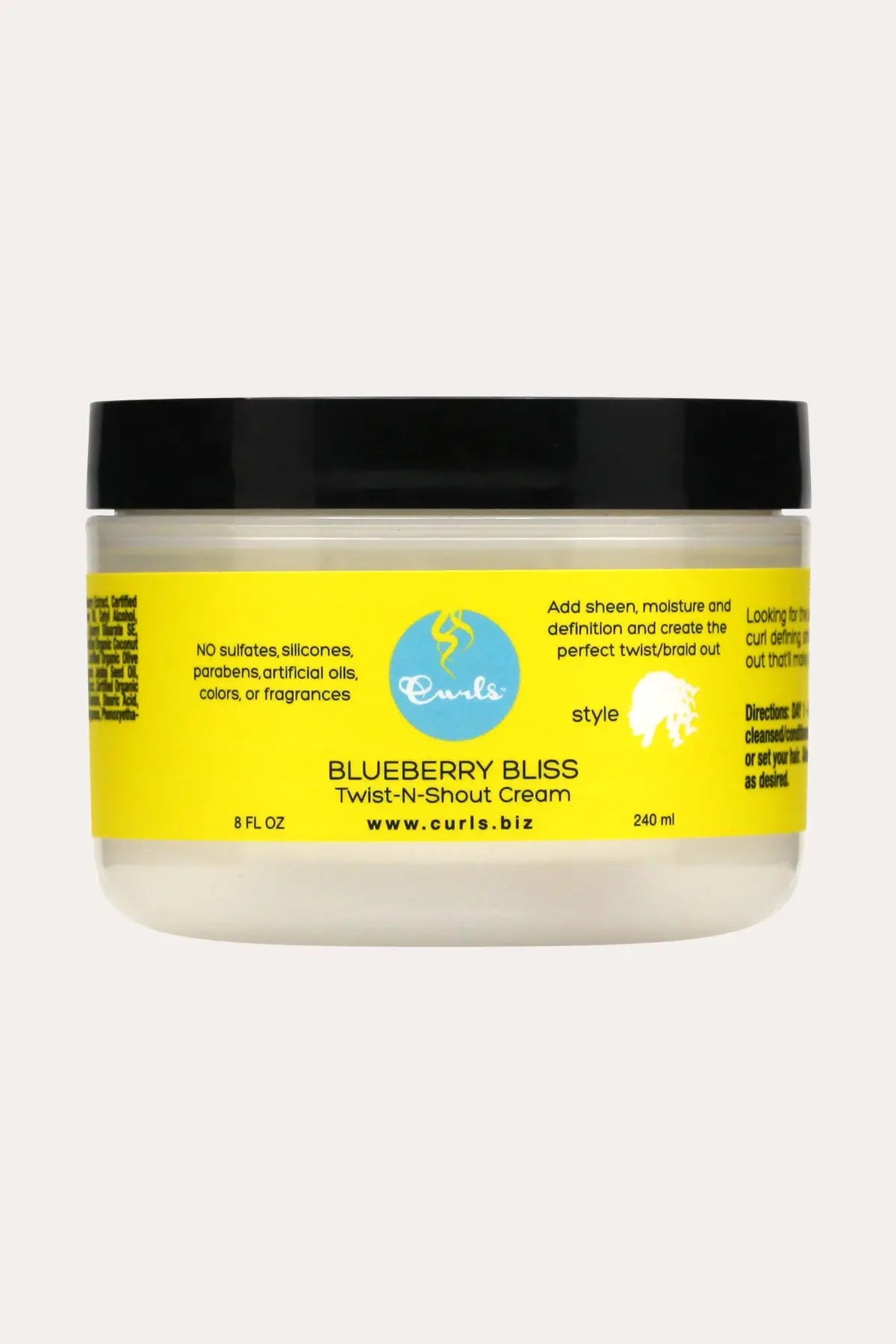 CURLS BLUEBERRY BLISS TWIST-N-SHOUT CREAM 8oz - BSW BEAUTY CANADA