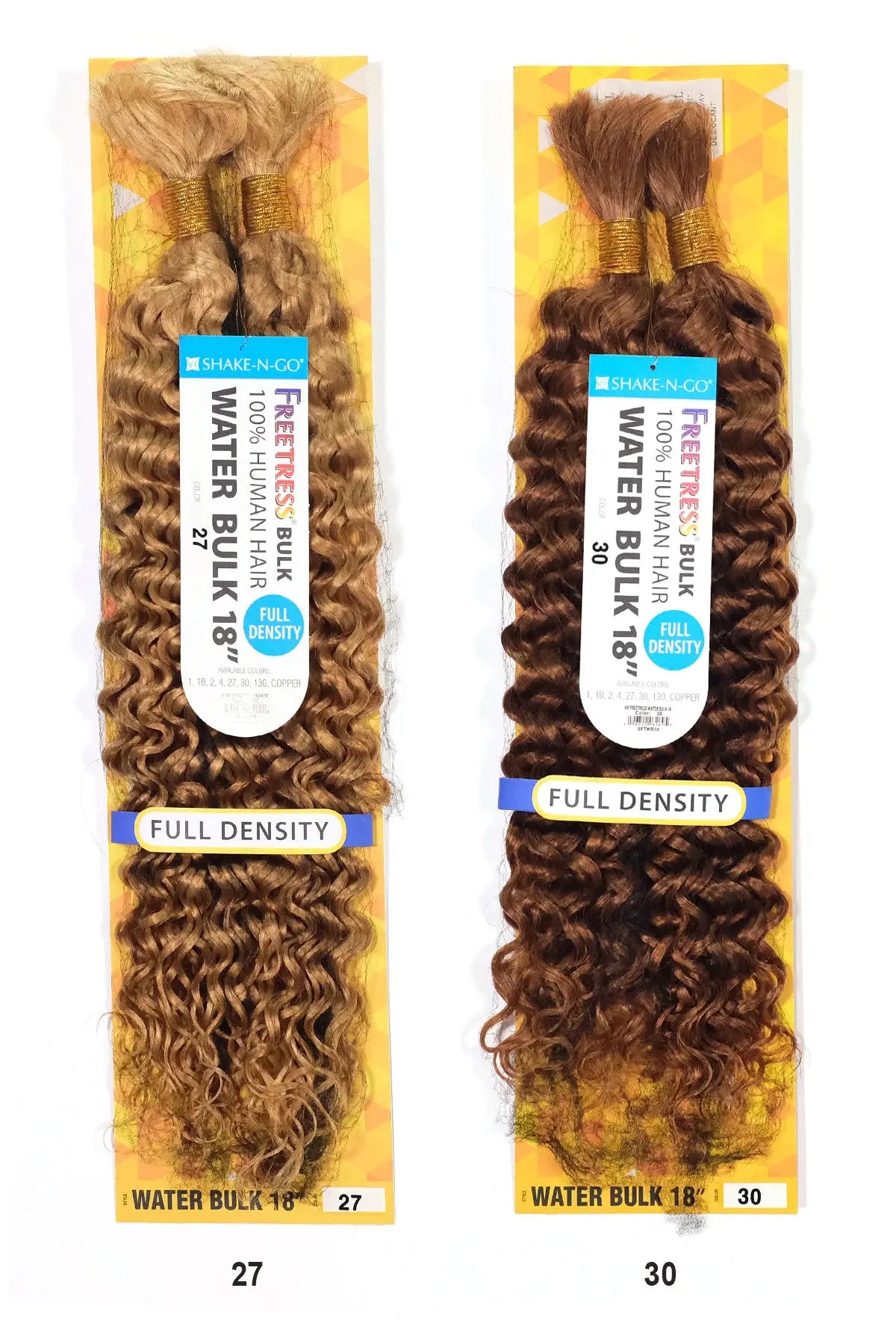SHAKE N GO FREETRESS 100% HUMAN HAIR WATER BULK 18" SHAKE N GO