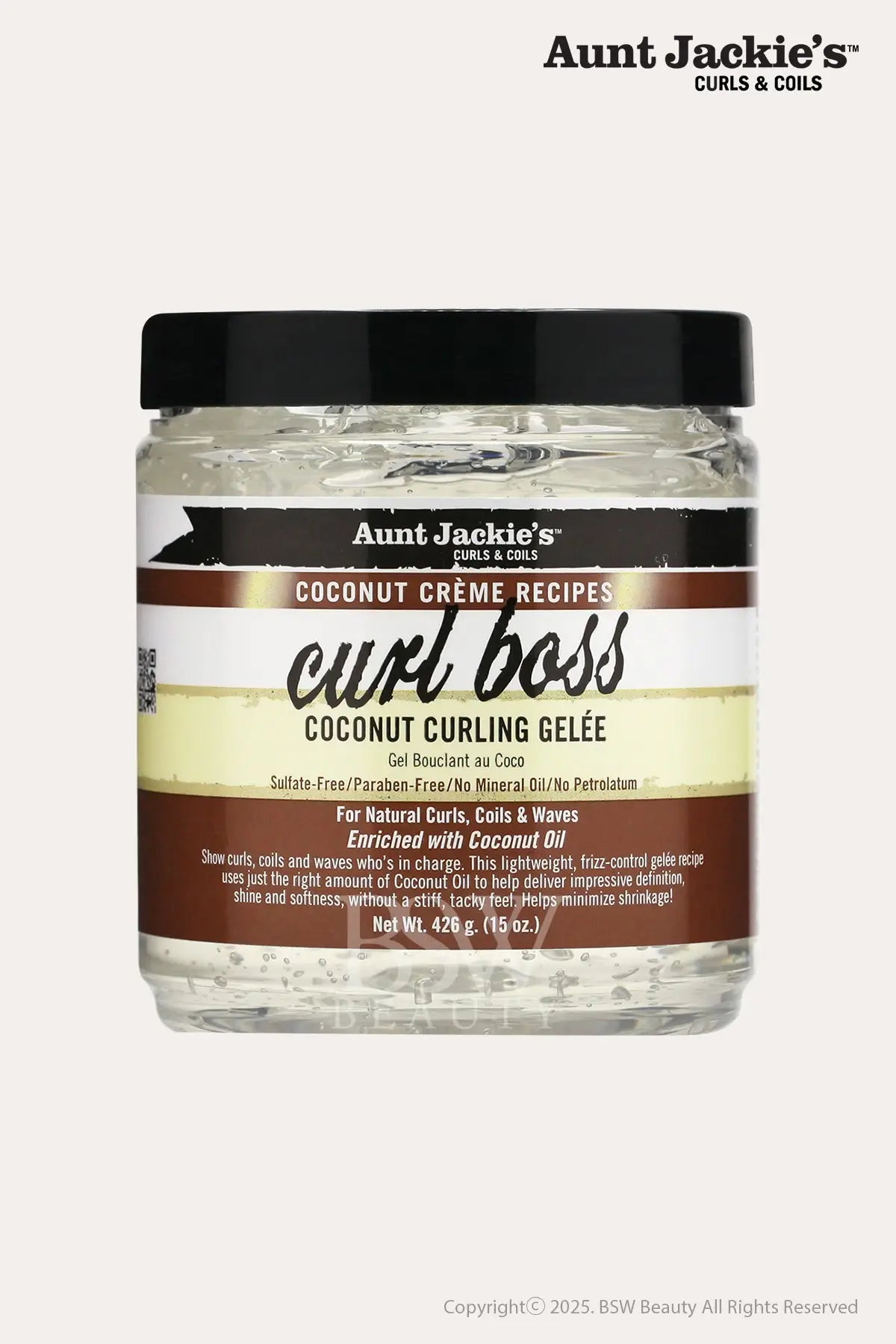 AUNT JACKIES COCONUT CREME CURL BOSS COCONUT CURLING GELEE 15oz - BSW BEAUTY CANADA