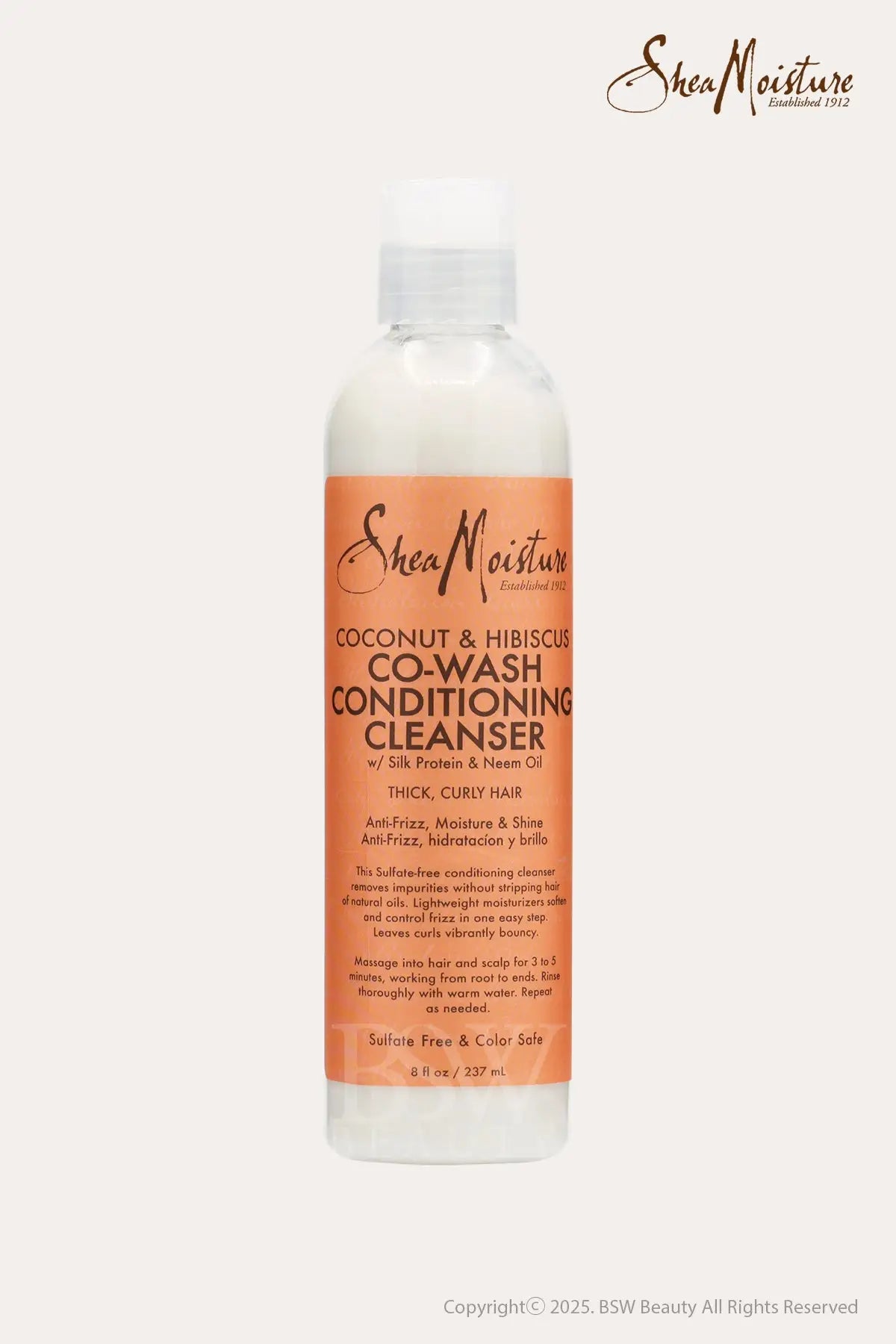 SHEA MOISTURE COCONUT & HIBISCUS CO-WASH CONDITIONING CLEANSER 8oz - BSW BEAUTY CANADA