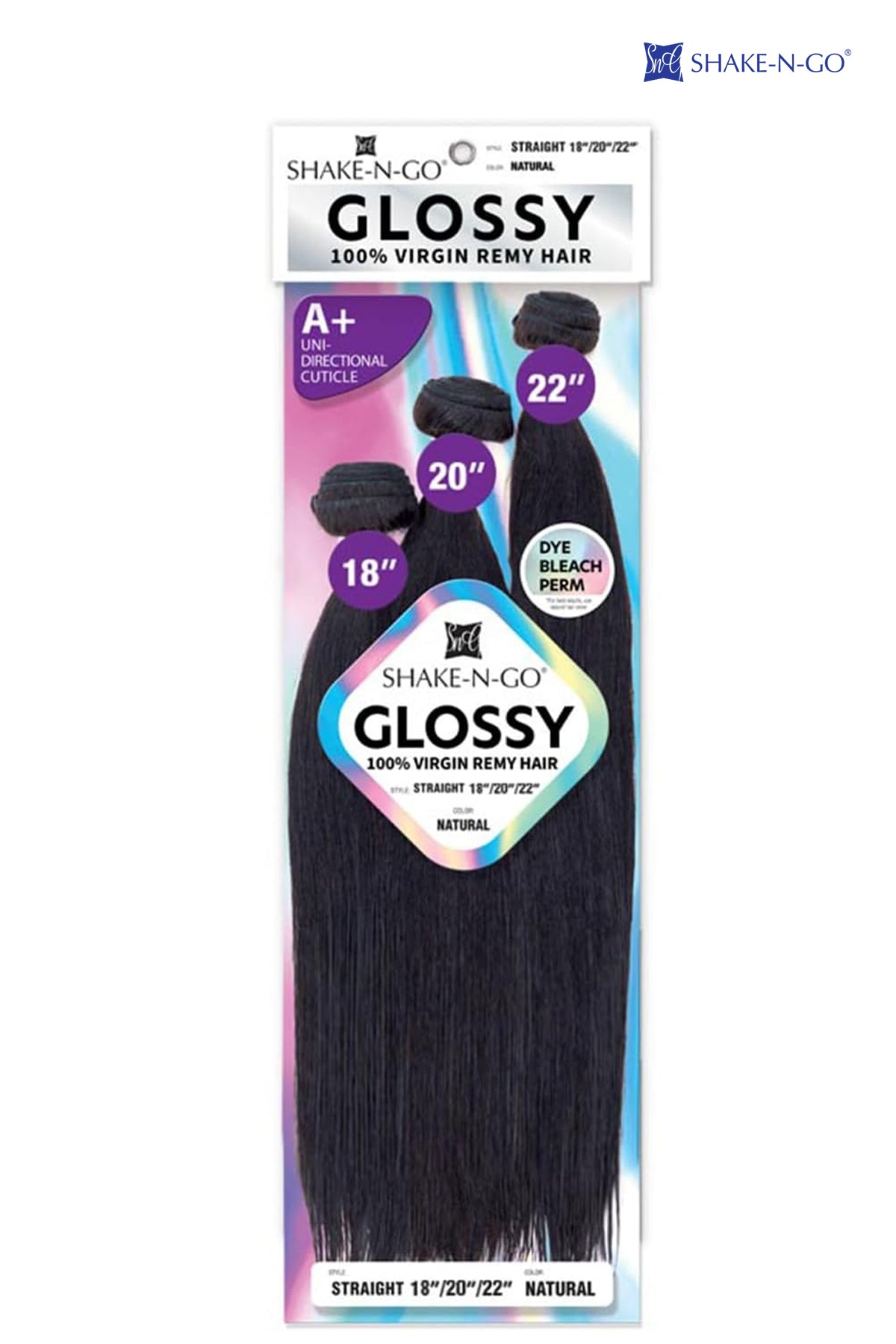 SHAKE N GO GLOSSY 100% VIRGIN REMY HAIR STRAIGHT - BSW BEAUTY CANADA