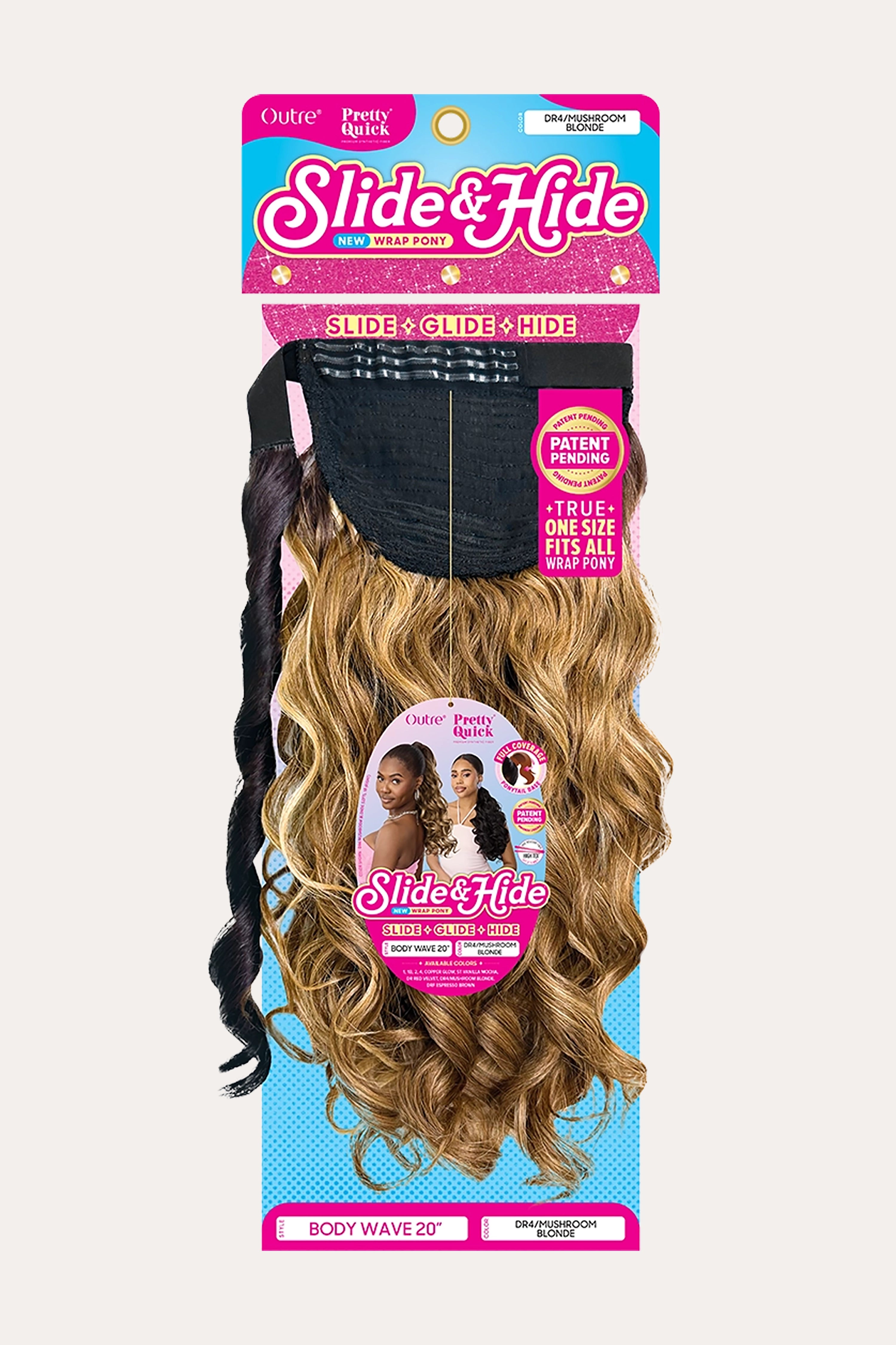 OUTRE PRETTY QUICK SLIDE & HIDE DRAWSTRING PONYTAIL - BODY WAVE 20