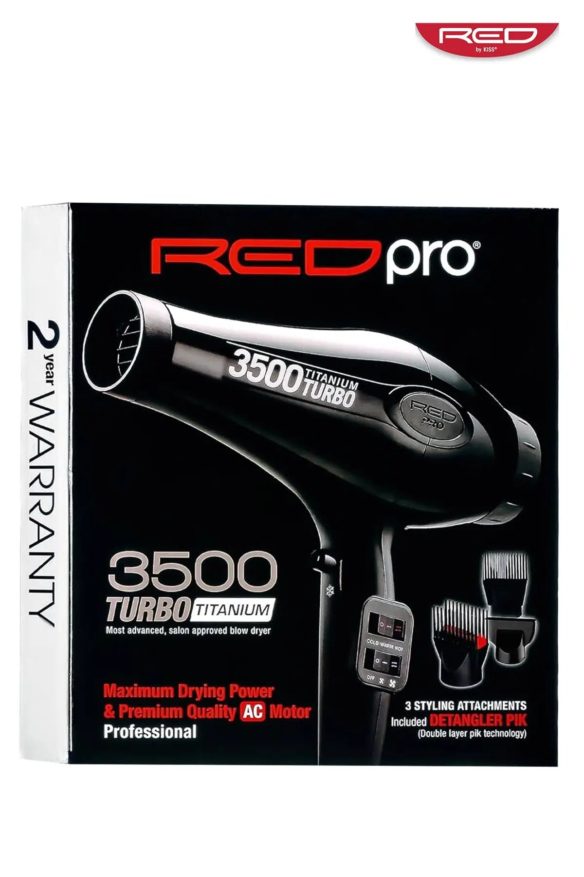 RED PRO 3500 TITANIUM TURBO #BDP02N - BSW BEAUTY CANADA