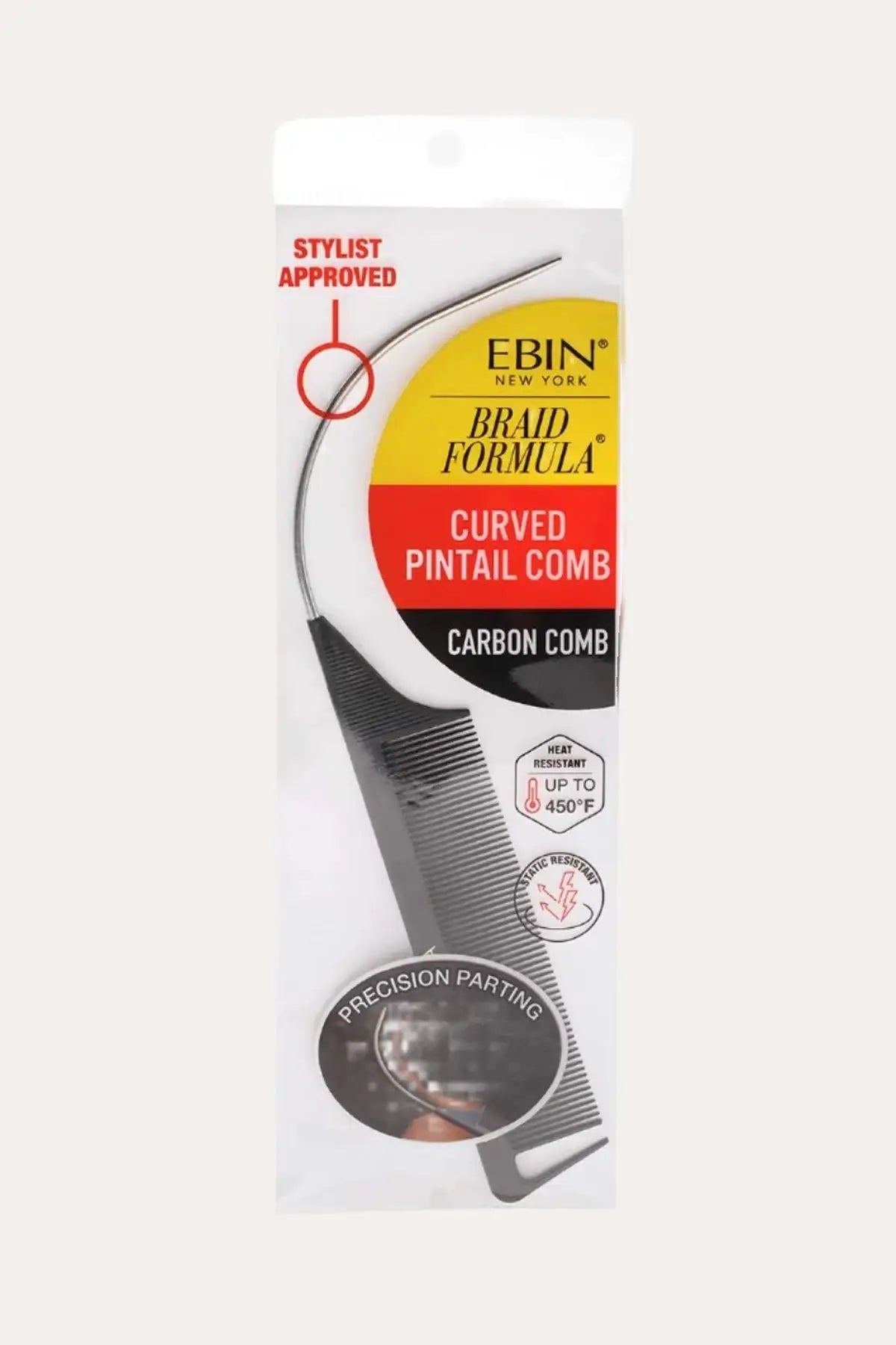 EBIN NEW YORK BRAID FORMULA CURVED PINTAIL COMB EBIN NEW YORK