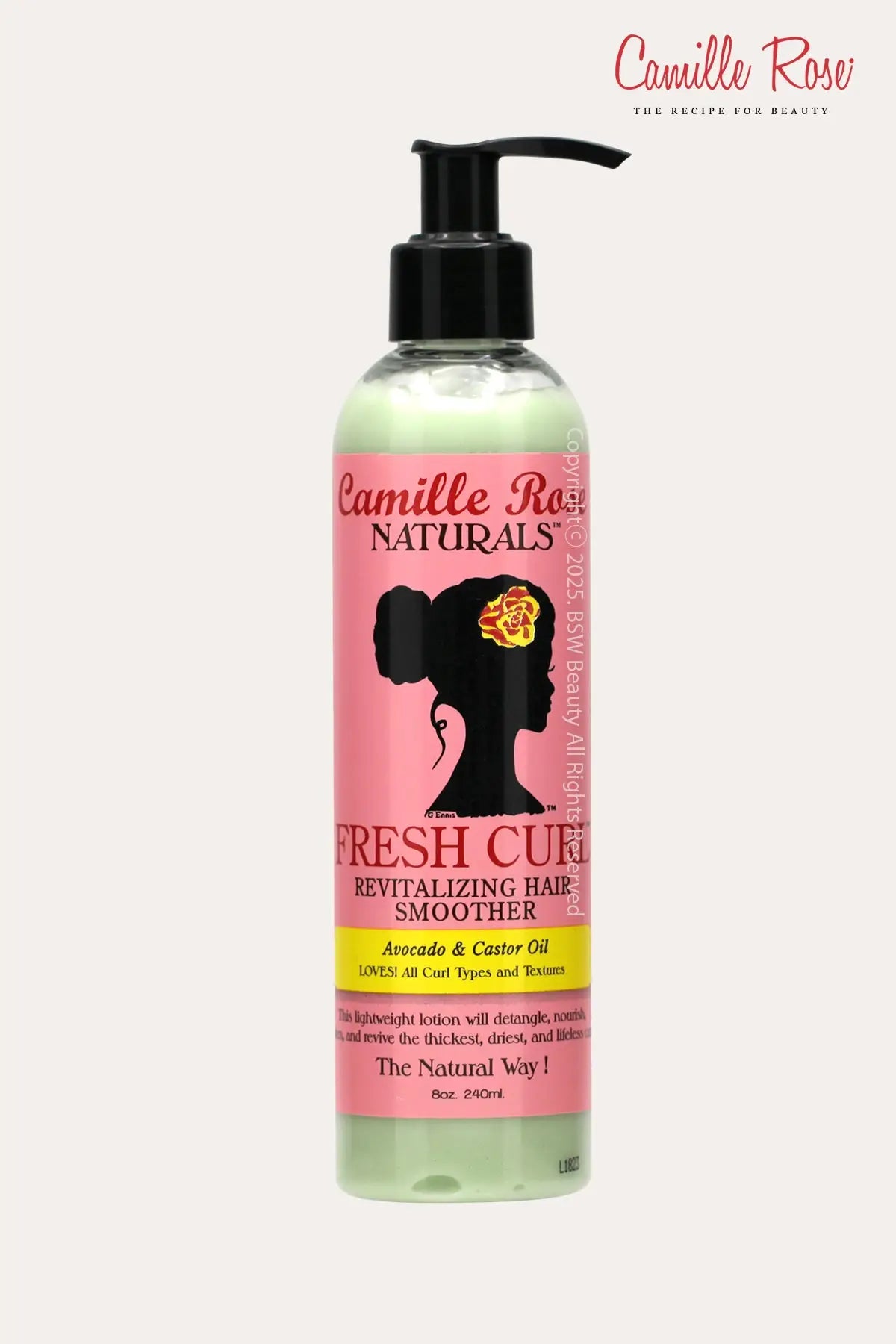 CAMILLE ROSE NATURALS FRESH CURL REVITAL HAIR SMOOTHER AVOCADO & CASTOR OIL 8oz - BSW BEAUTY CANADA