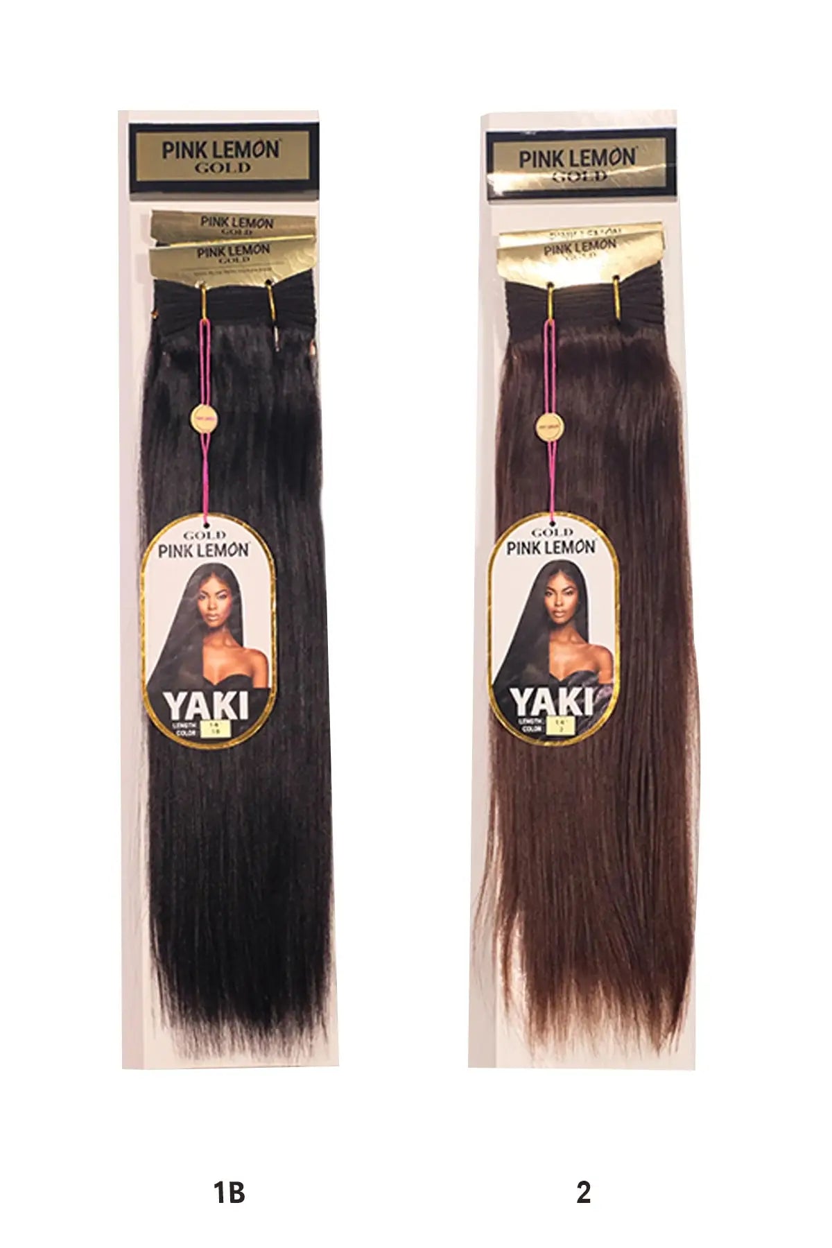PINK LEMON GOLD 100% REMI HUMAN HAIR WEAVE - YAKI 10" PINK LEMON