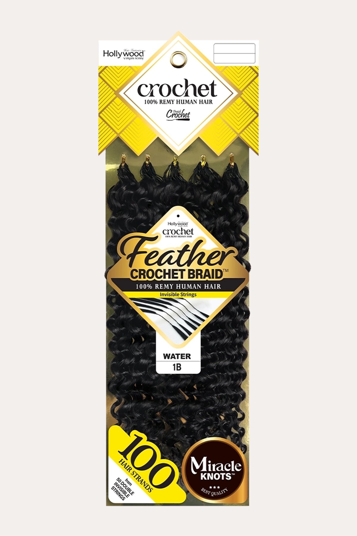 ZURY FEATHER CROCHET BRAID 100% HUMAN HAIR HOLLYWOOD - WATER 14