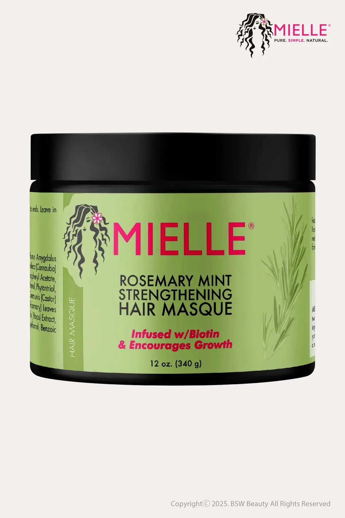 MIELLE ROSEMARY MINT STRENGTHENING HAIR MASQUE 12oz - BSW BEAUTY CANADA