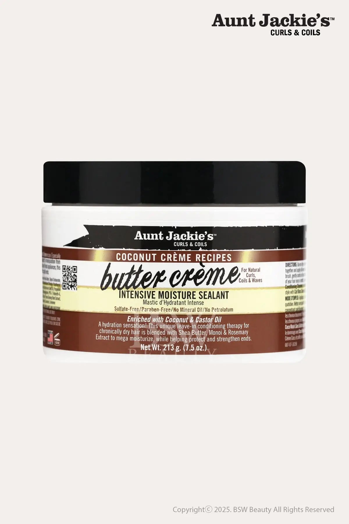 AUNT JACKIES COCONUT CREME BUTTUER CREME INTENSIVE MOISTURE SEALANT 7.5oz - BSW BEAUTY CANADA