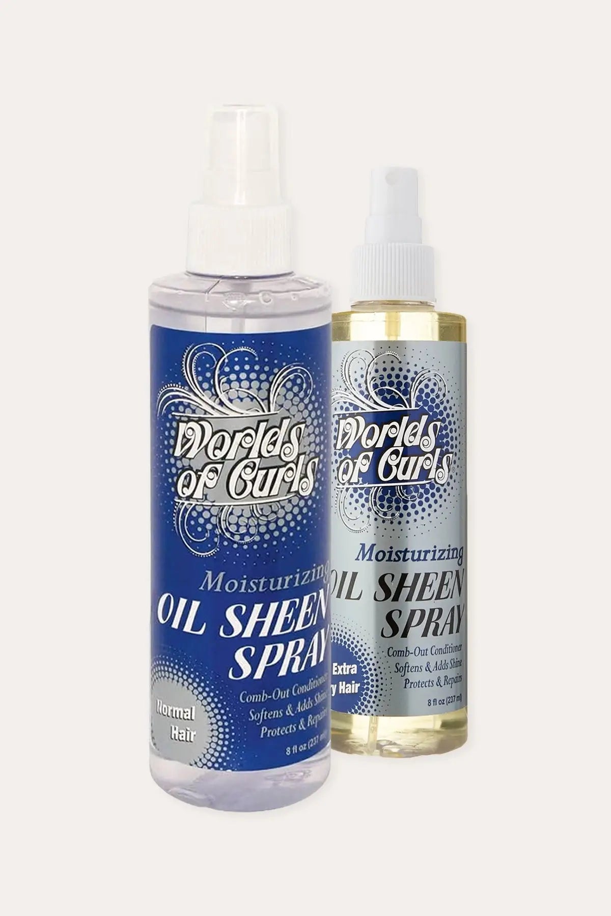 WORLDS OF CURLS COMB OUT CONDITIONER & OIL SHEEN SPRAY 8oz WORLDS OF CURLS